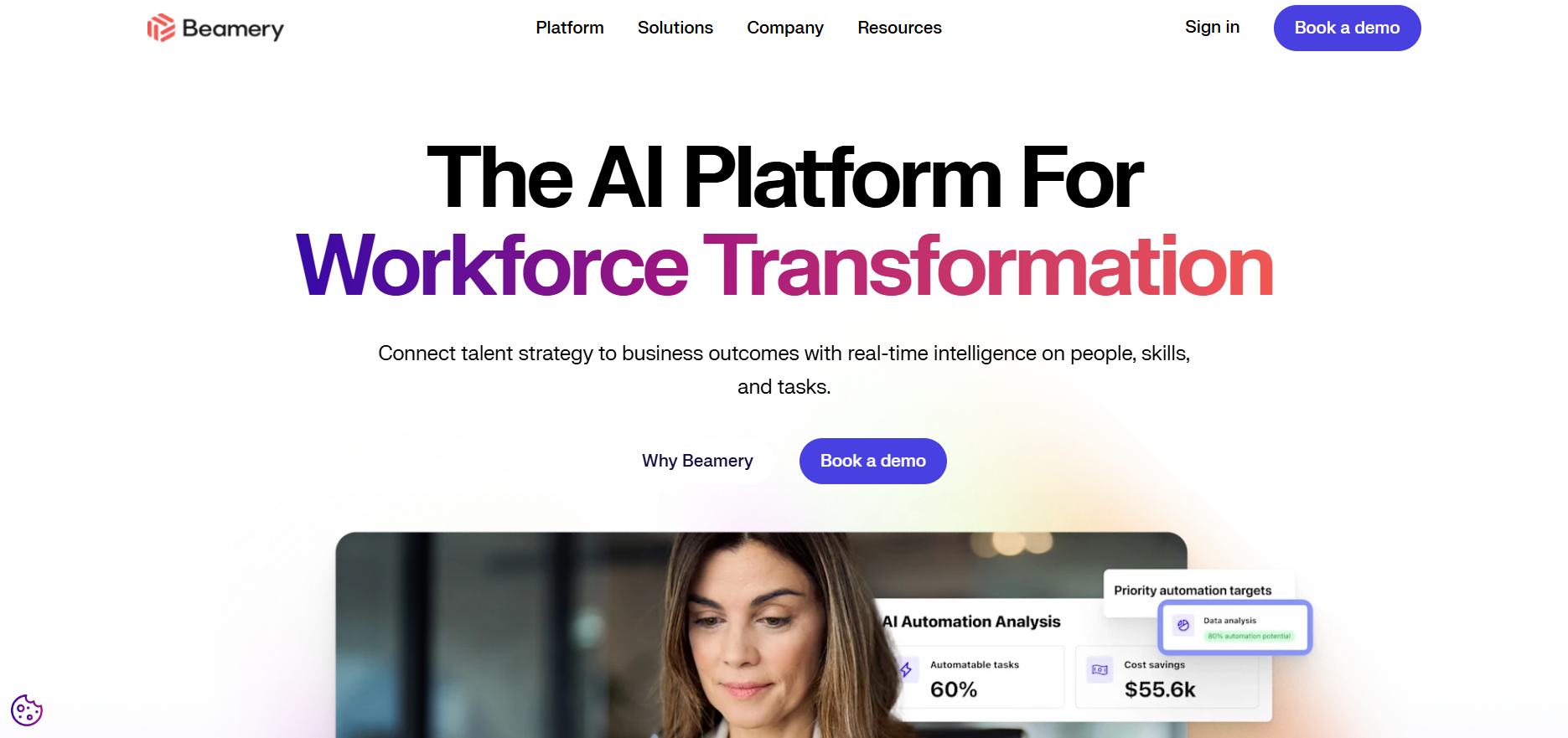 Beamery CRM platform interface for candidate relationship management