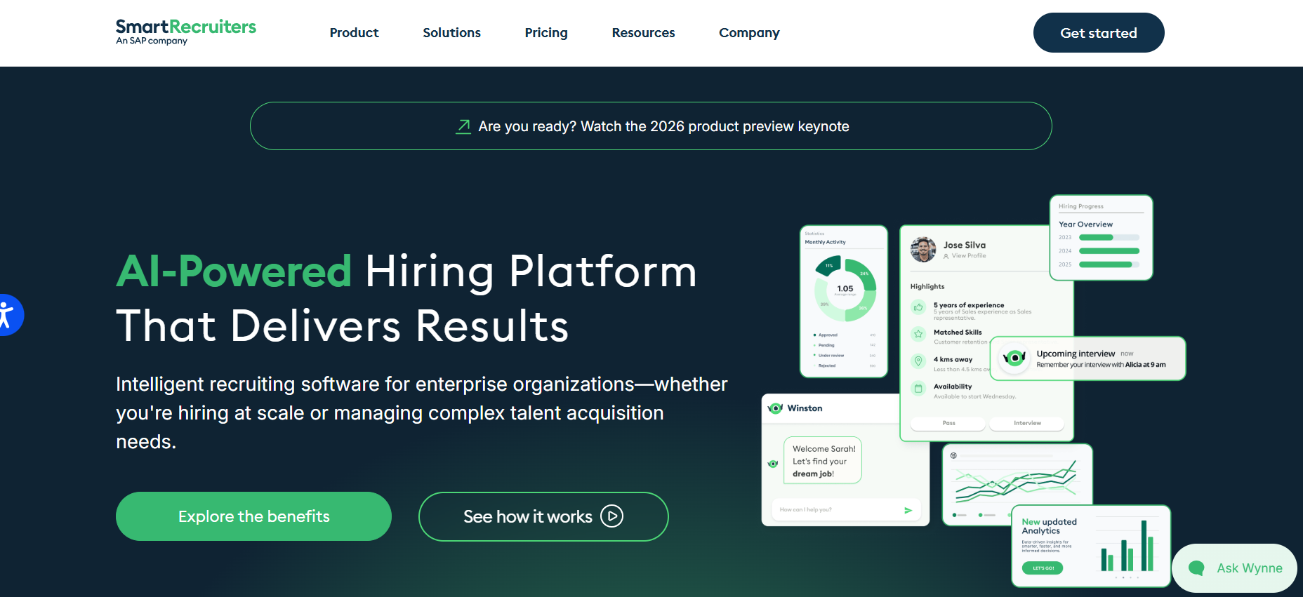SmartRecruiters candidate management platform interface screenshot