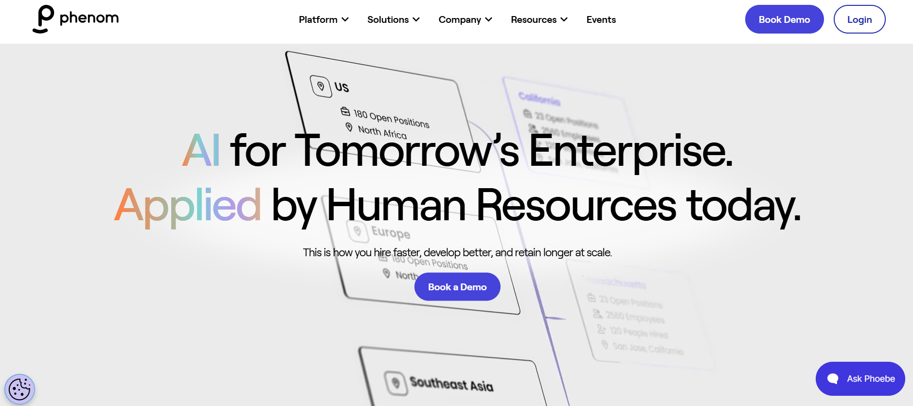 Phenom intelligent talent experience platform interface screenshot