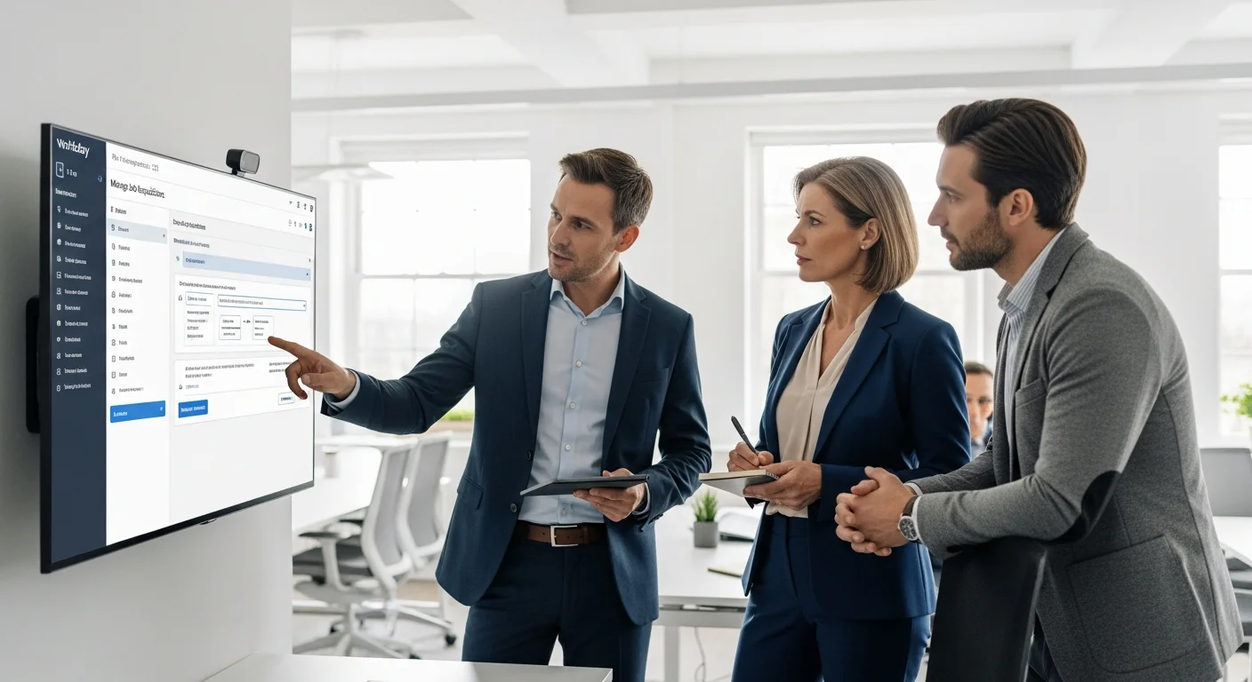 Workday implementation consultant reviewing system configuration