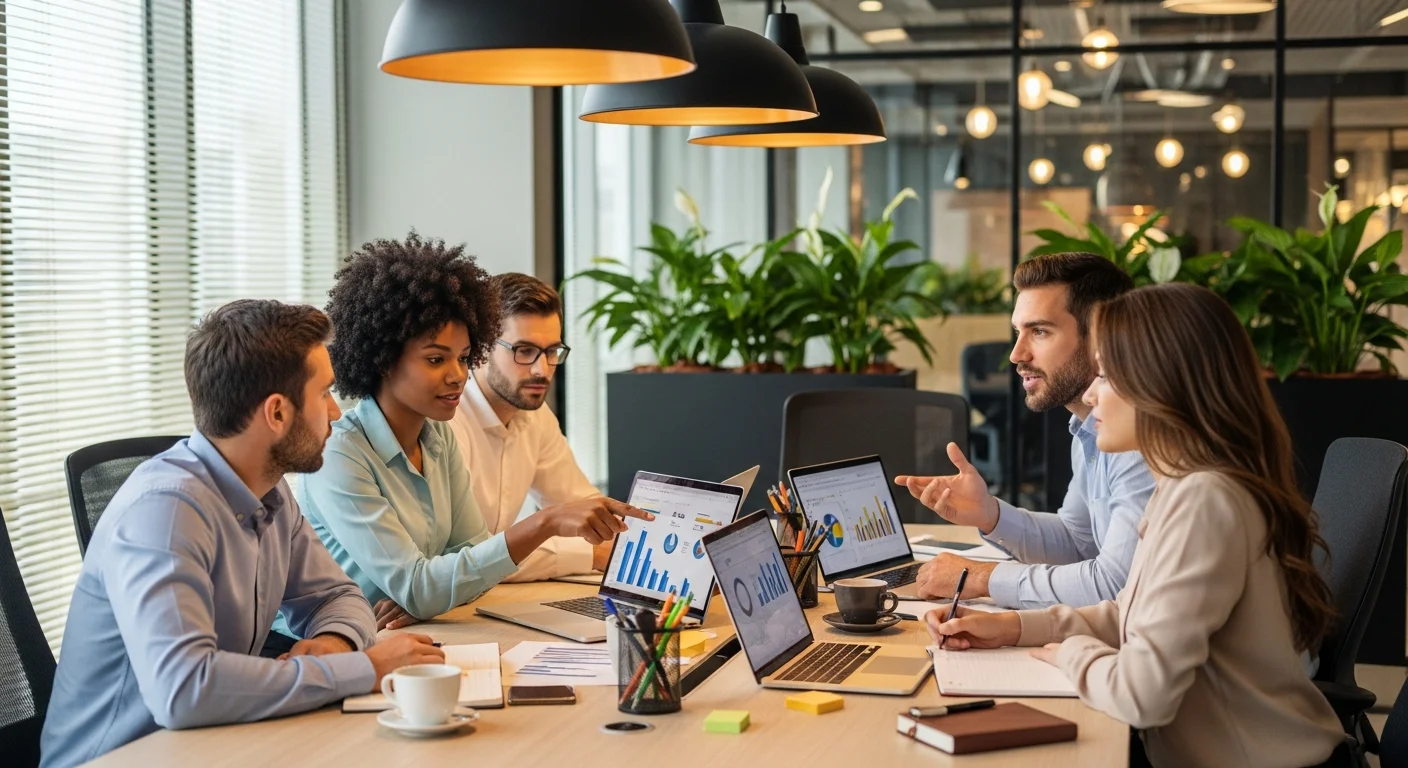 HR team collaborating on process redesign and alignment