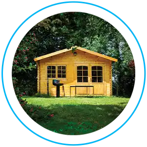 Ein Gartenhaus mit EPDM-Dachabdichtung