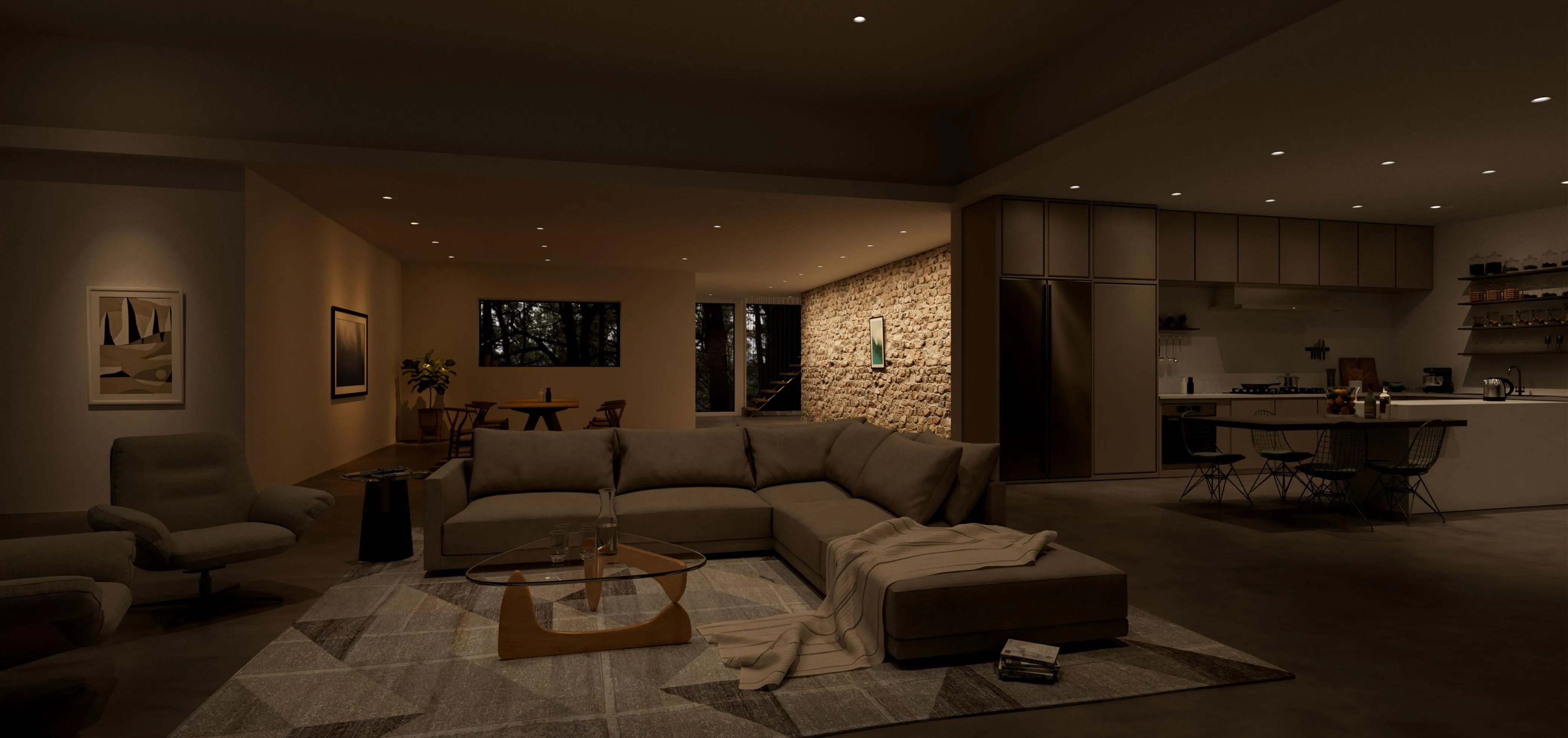 Architectural lighting design by QAV in Colorado