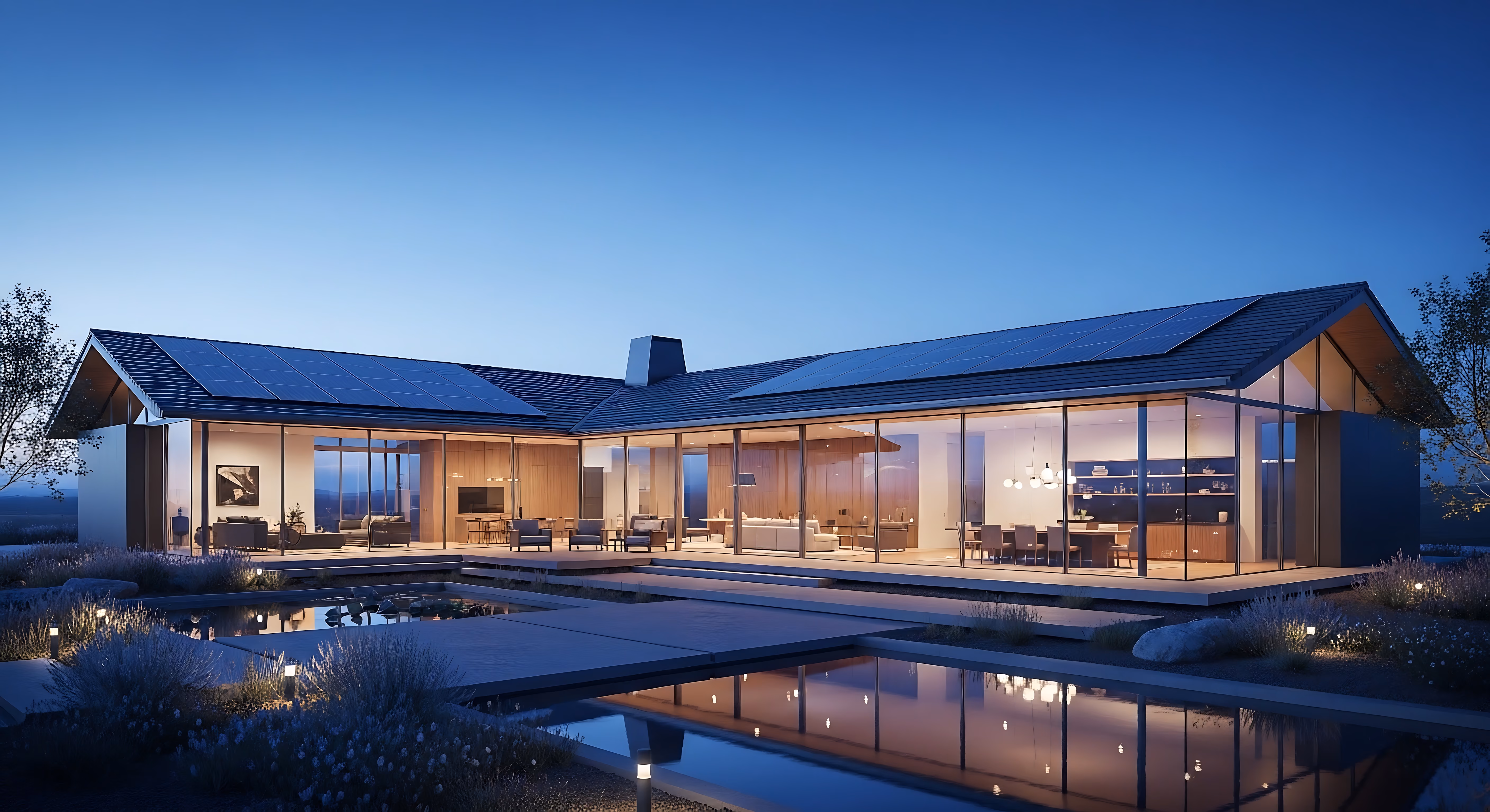 Luxury custom home solar energy, home energy independence and solar by QAV in Colorado