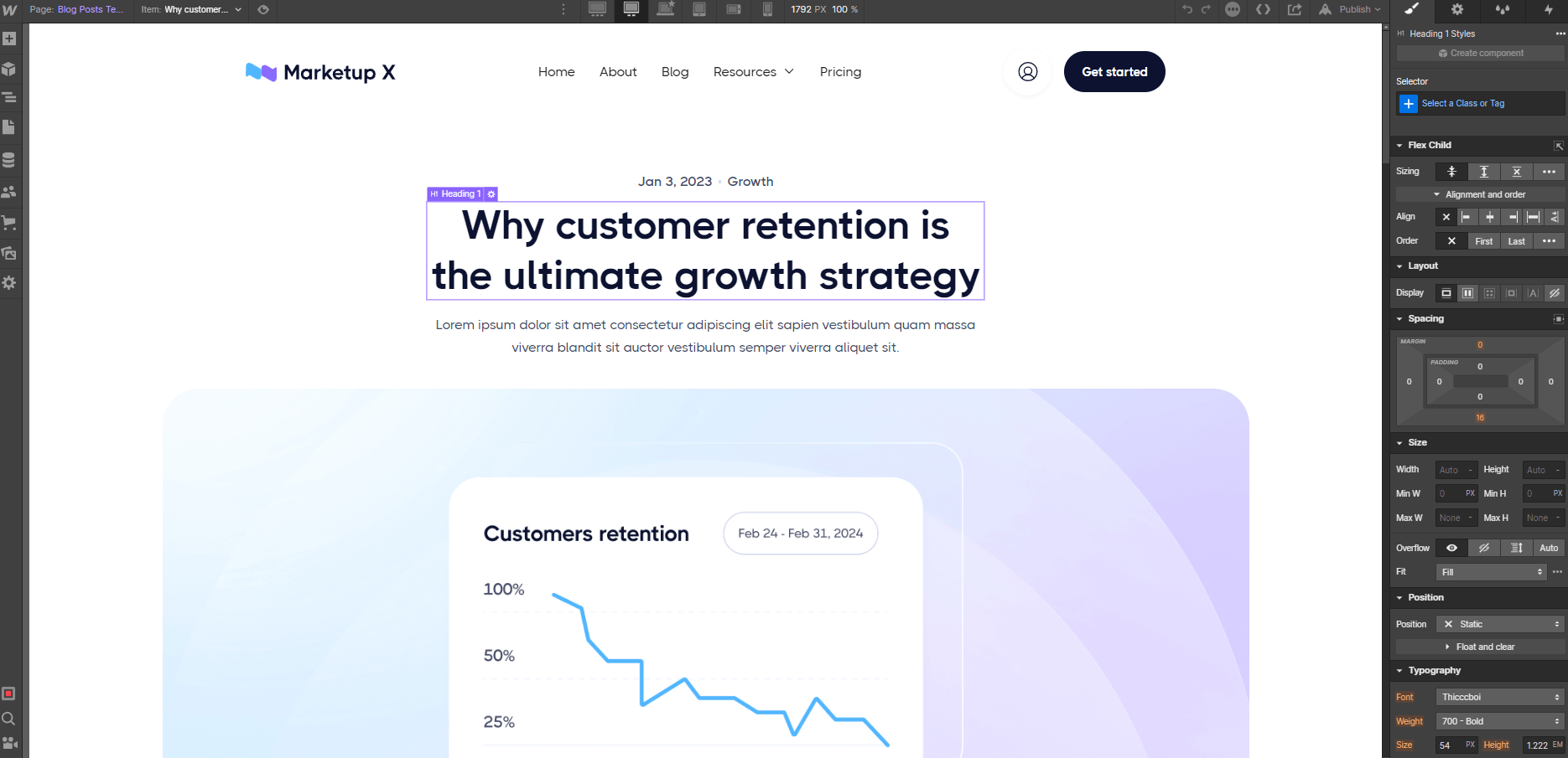 CMS Page - Marketup X Webflow Template