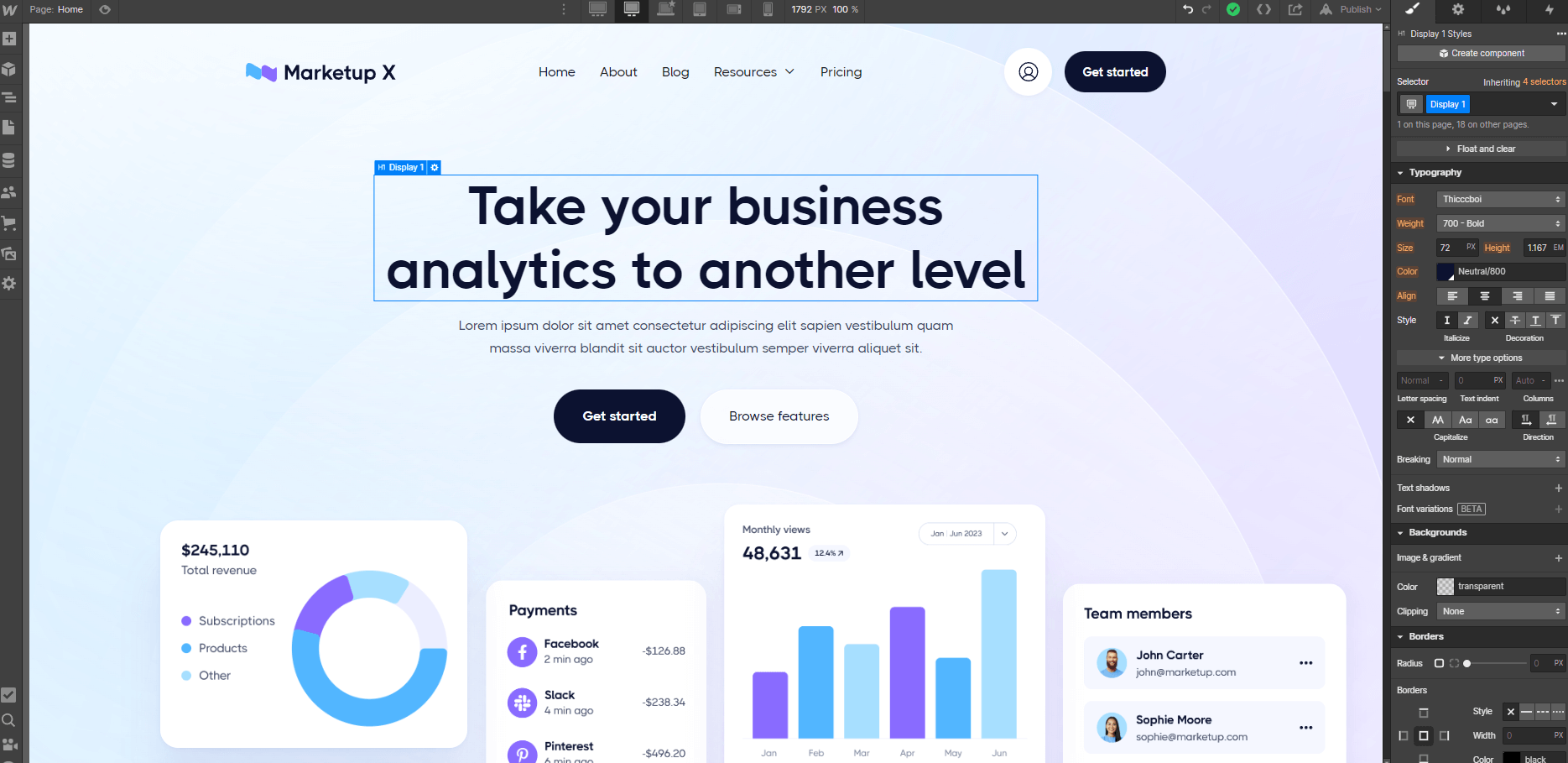 Static Content - Marketup X Webflow Template