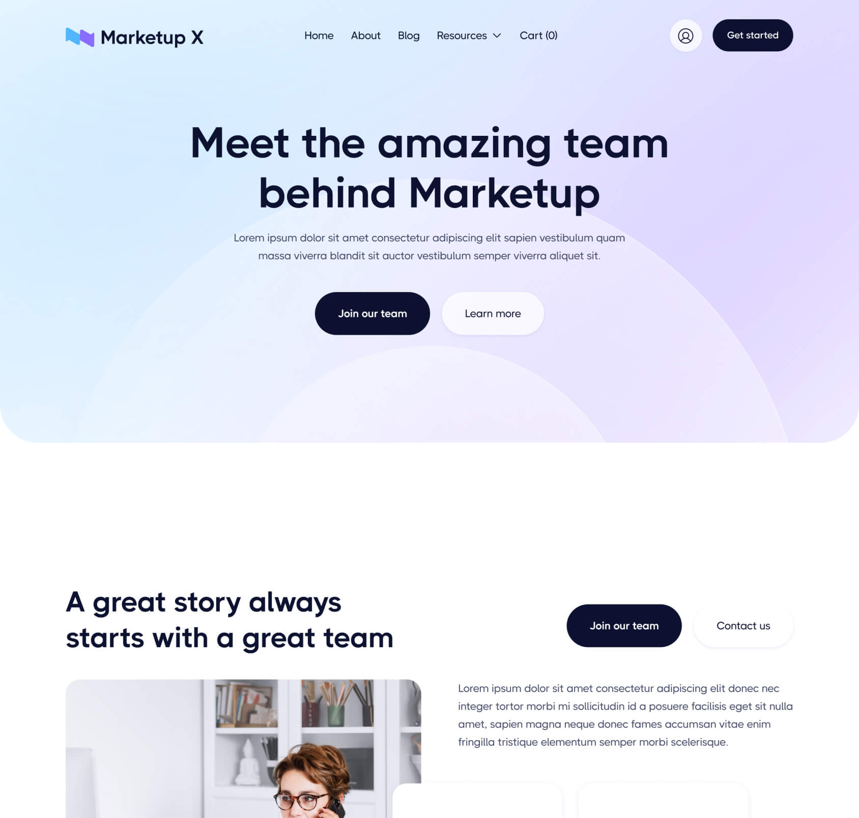 Marketup X - About Page - Saas And Technology Webflow Template
