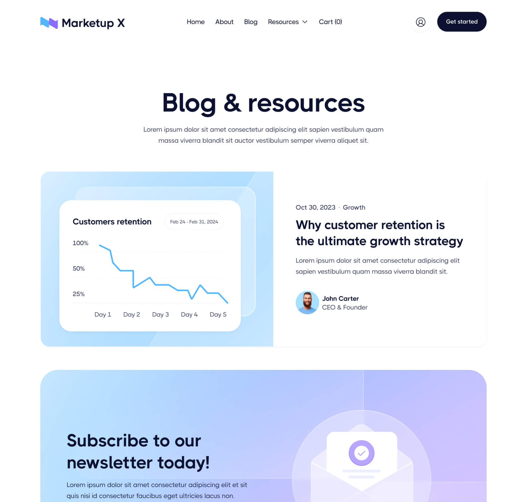 Marketup X - Blog Page - Saas And Technology Webflow Template