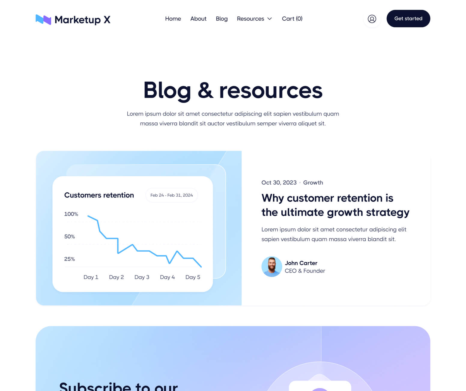 Marketup X - Blog Page - Saas And Technology Webflow Template
