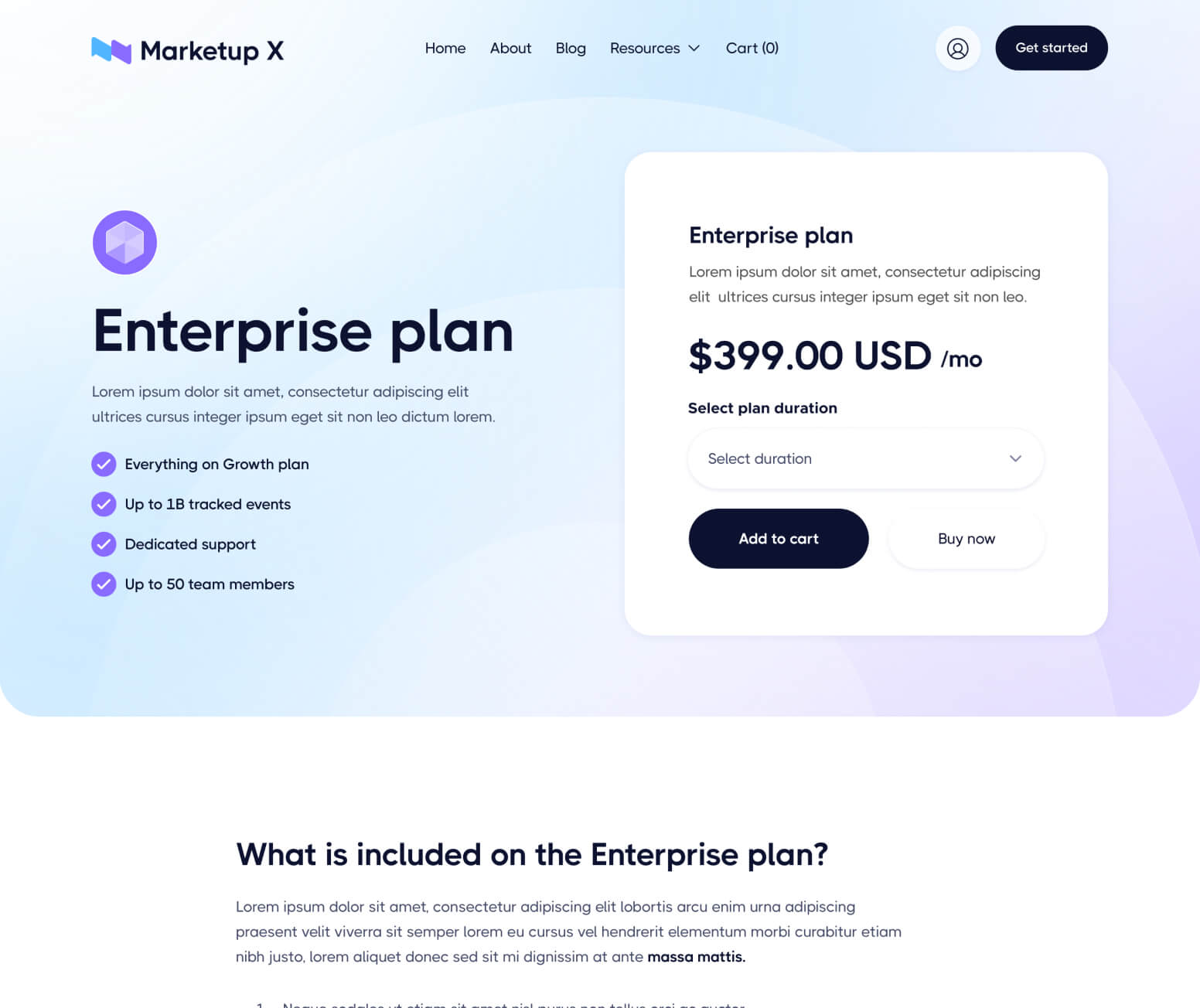 Marketup X - Pricing Single Page - Saas And Technology Webflow Template