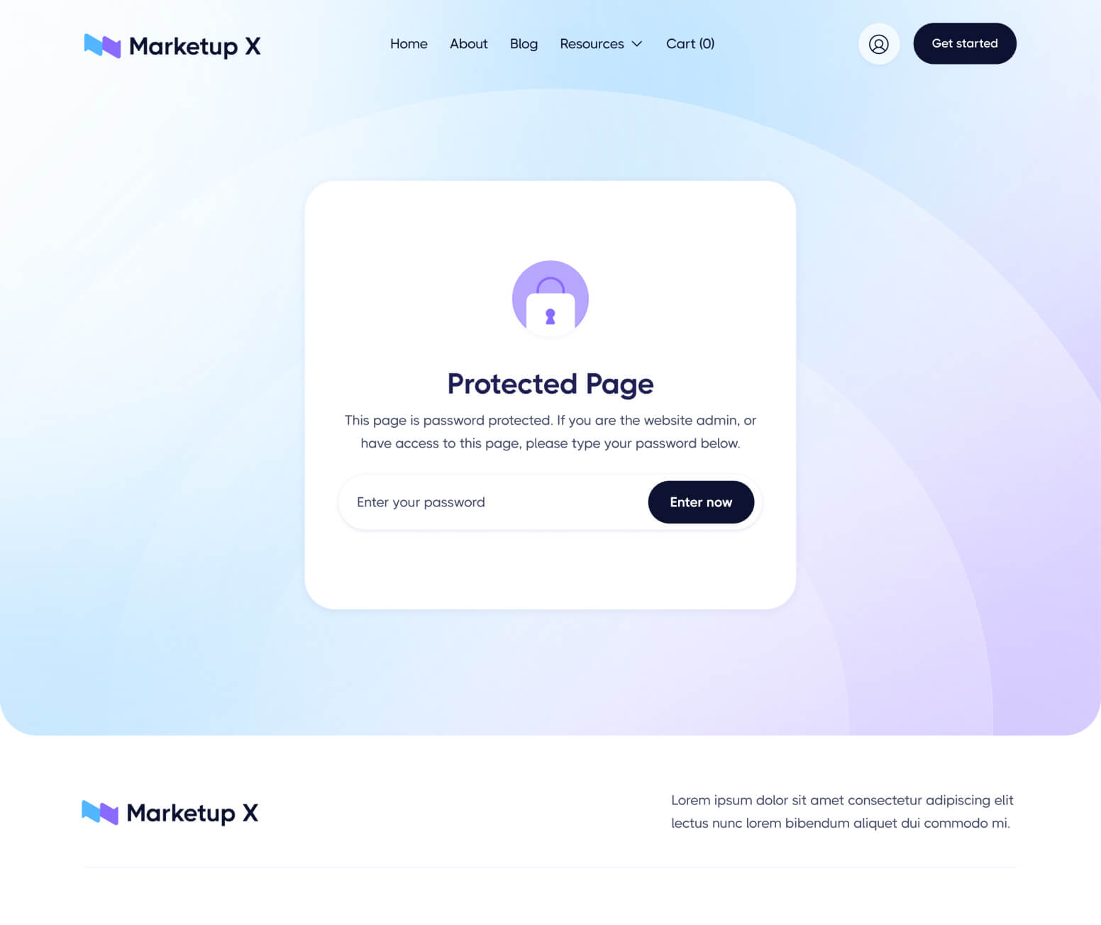 Marketup X - Password Protected Page - Saas And Technology Webflow Template