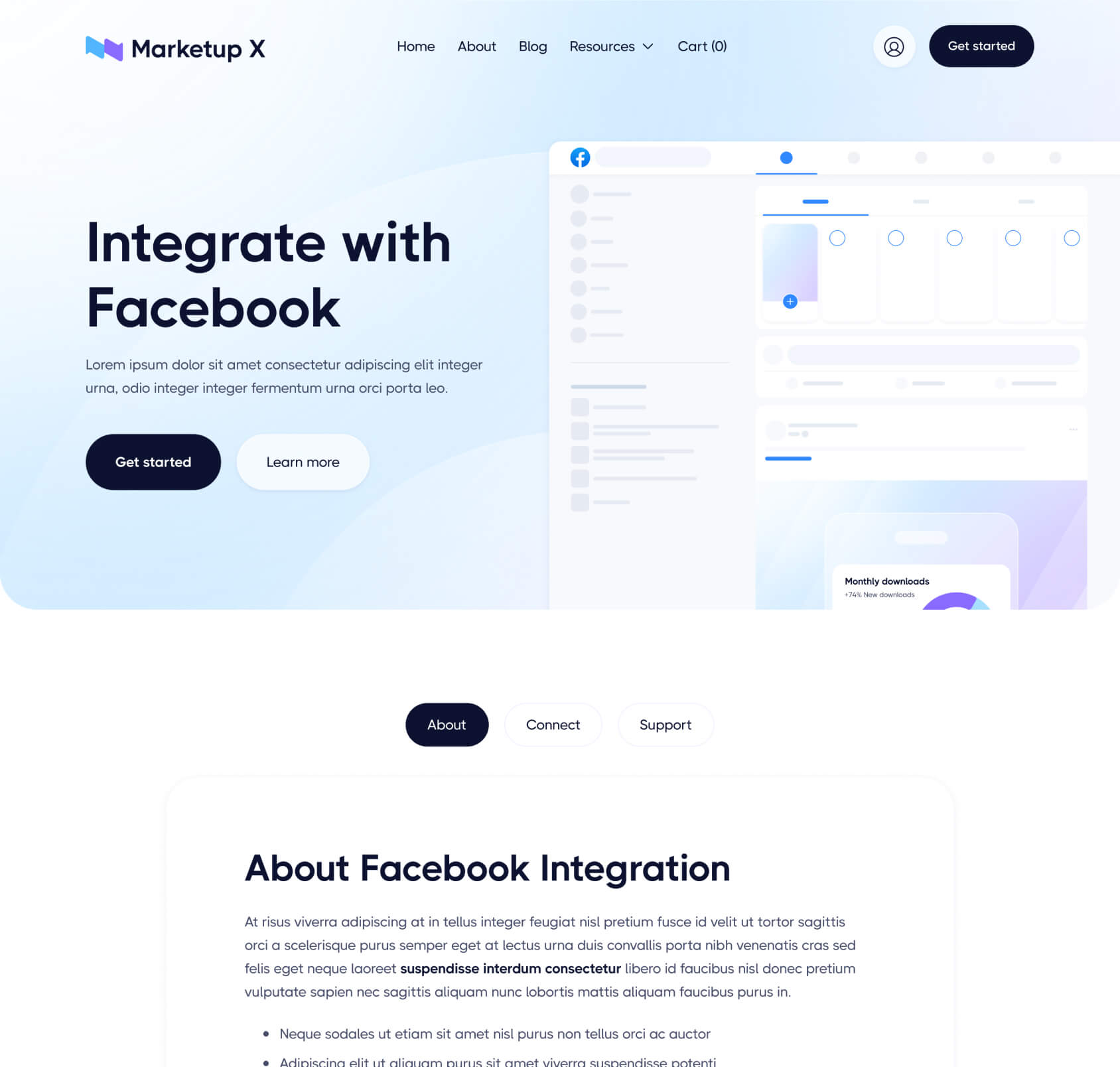 Marketup X - Integration Single Page - Saas And Technology Webflow Template