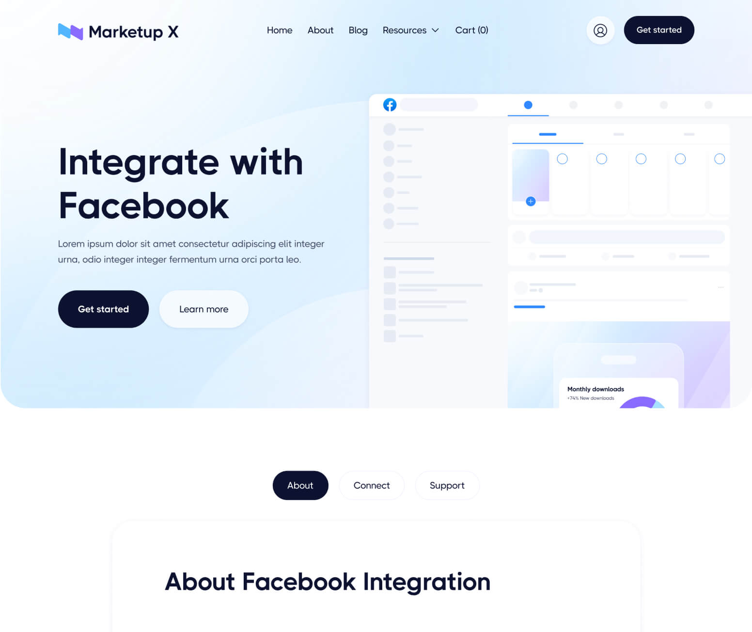 Marketup X - Integration Single Page - Saas And Technology Webflow Template
