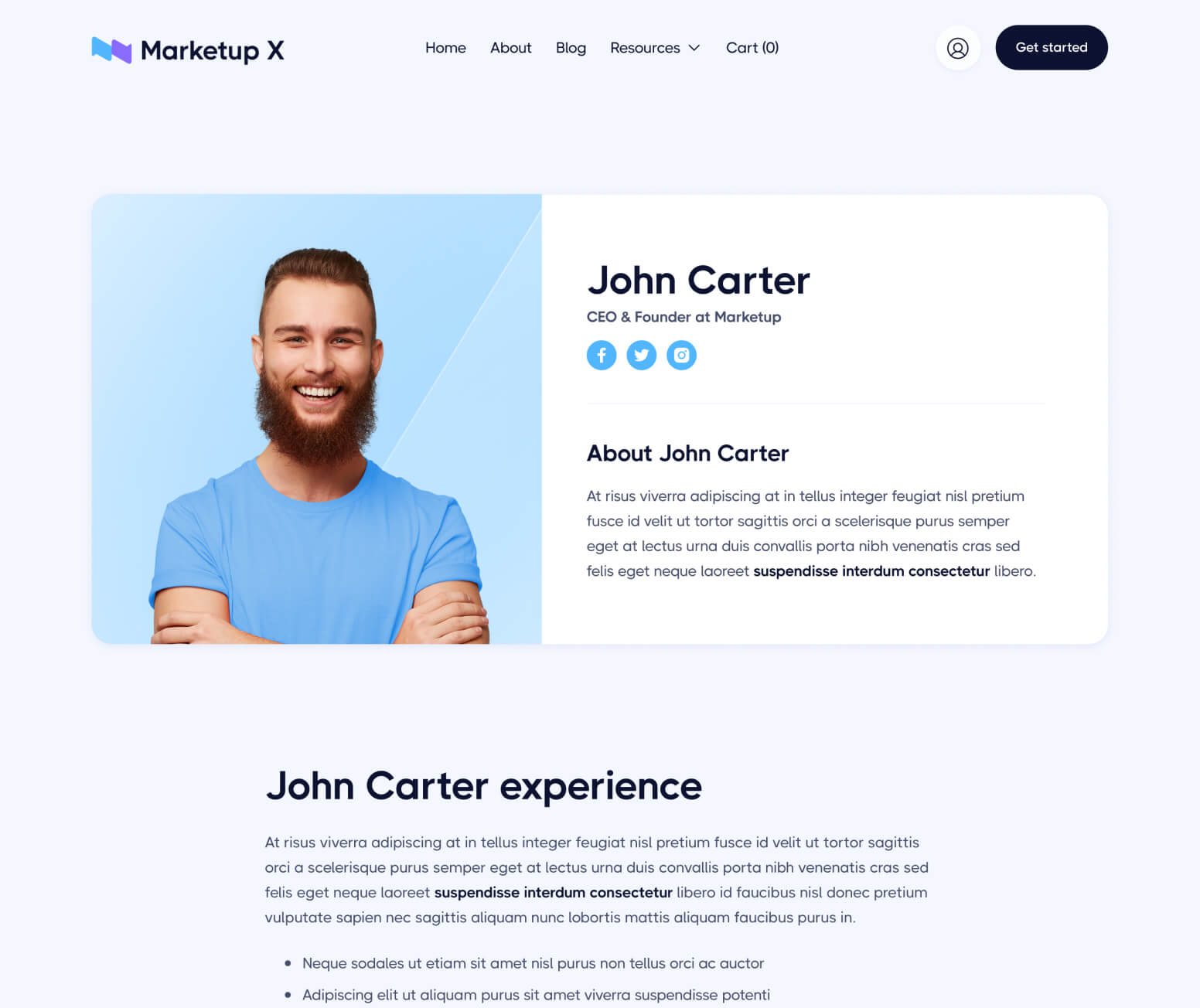 Marketup X - Team Sinlge Page - Saas And Technology Webflow Template