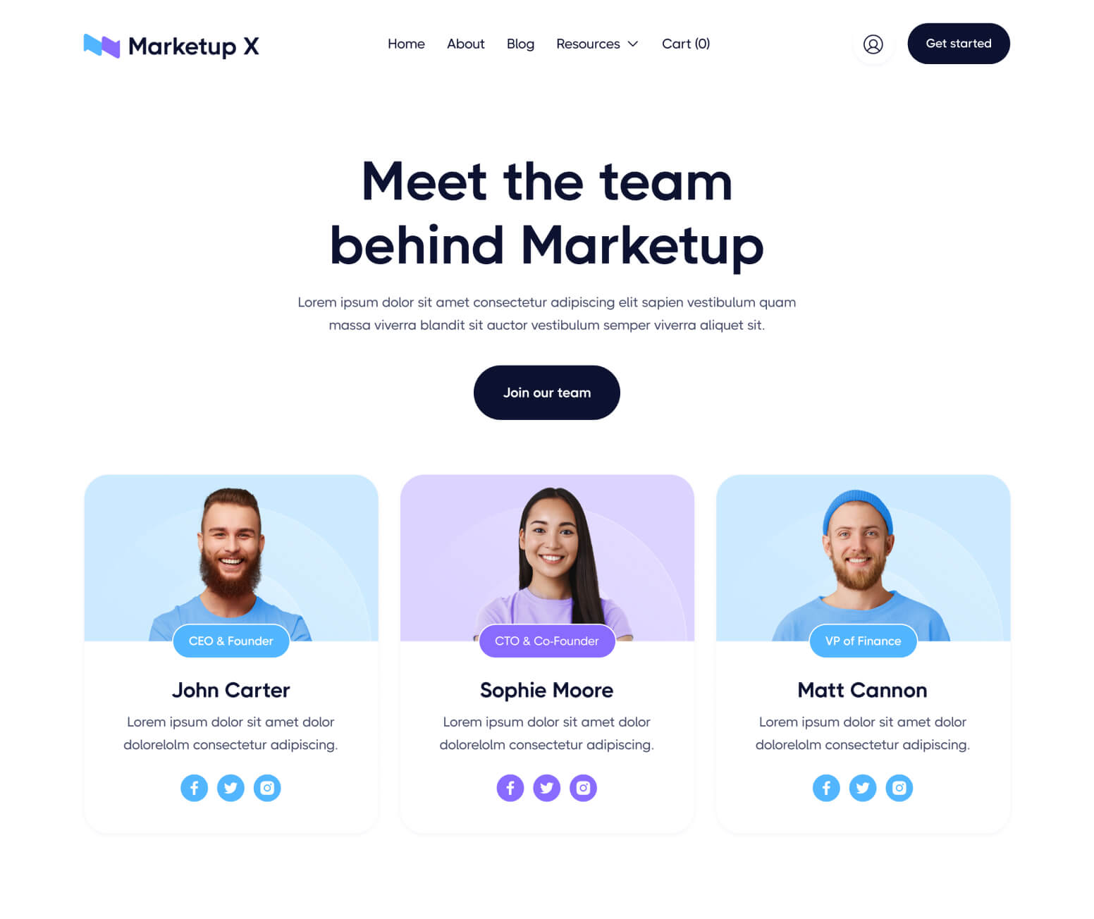 Marketup X - Team Page - Saas And Technology Webflow Template
