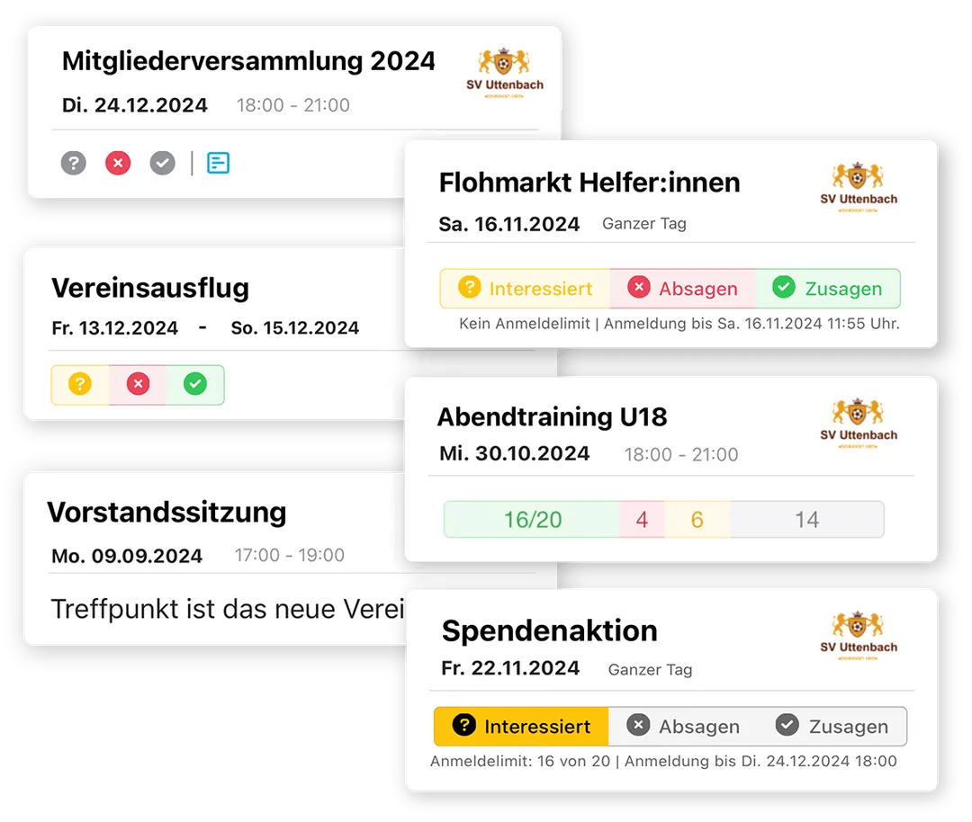 Übersicht der Termine & News