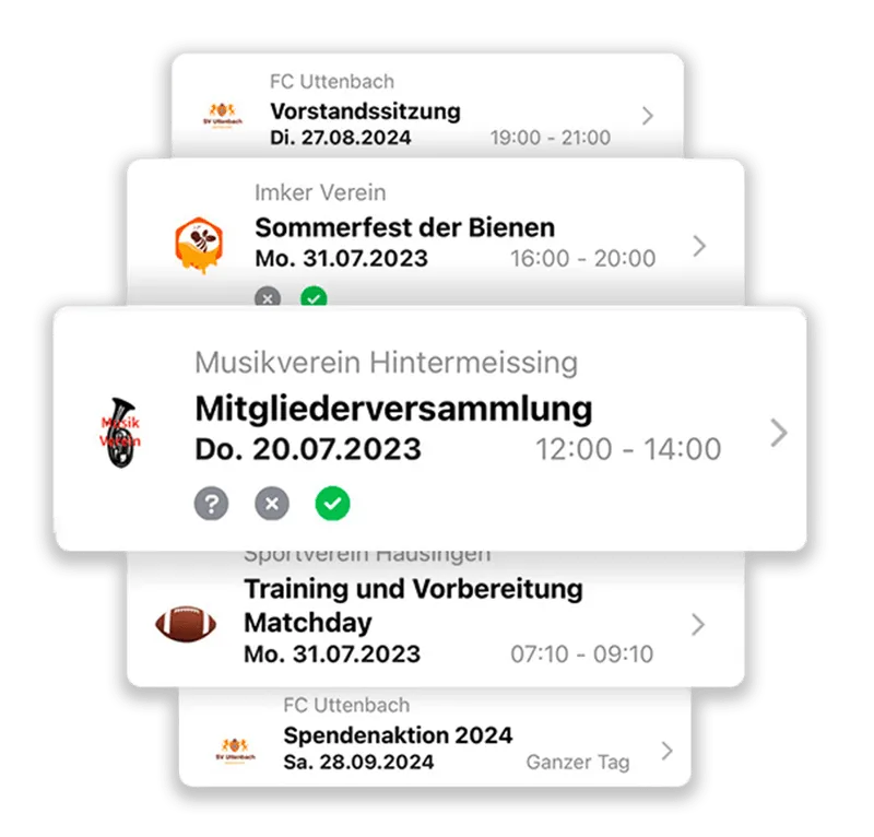 Terminübersicht