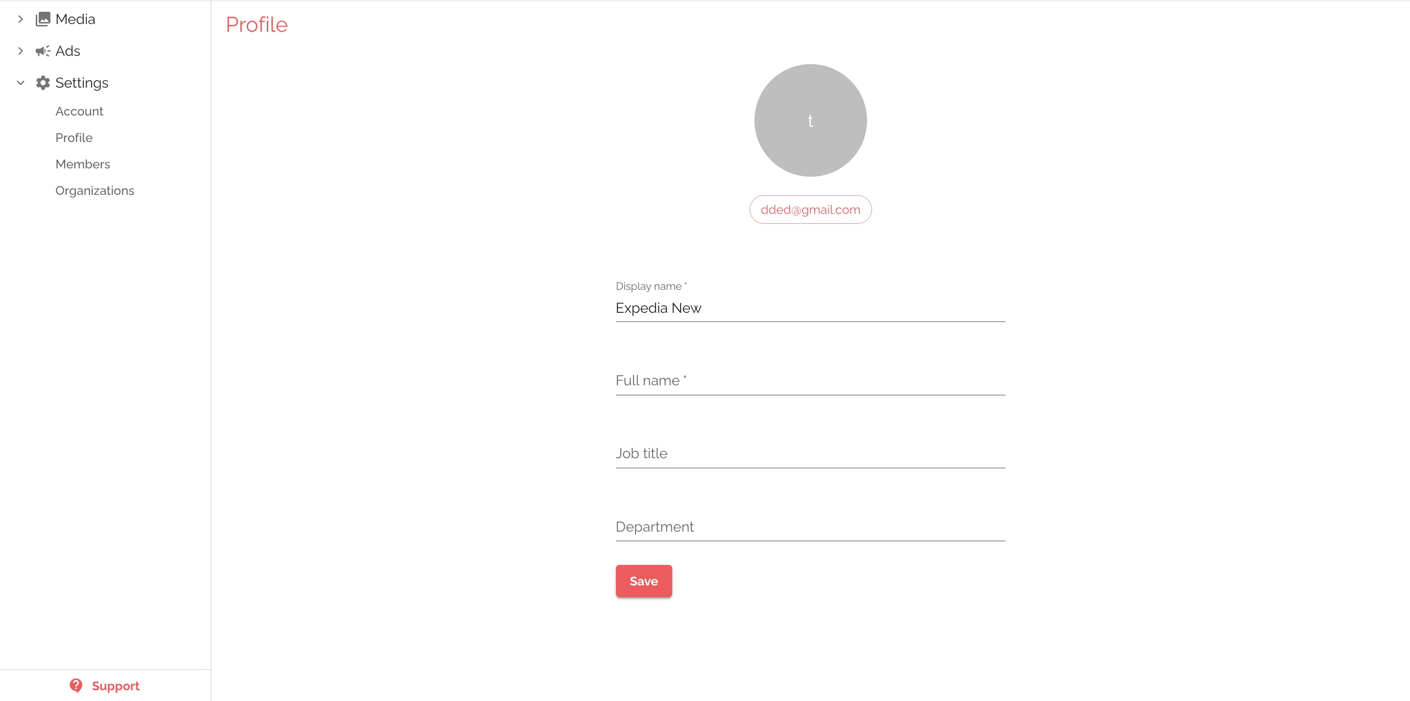dashboard profile 