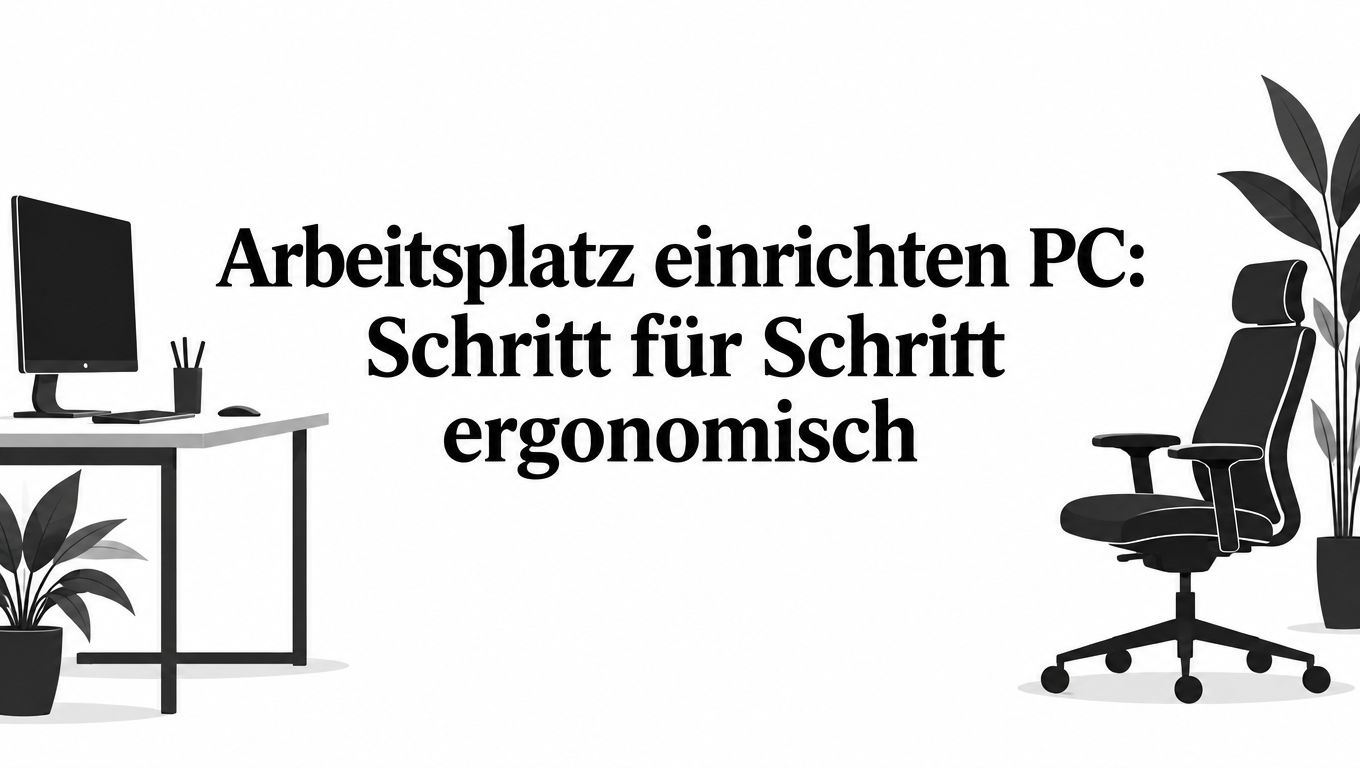 Arbeitsplatz einrichten PC: Schritt für Schritt ergonomisch