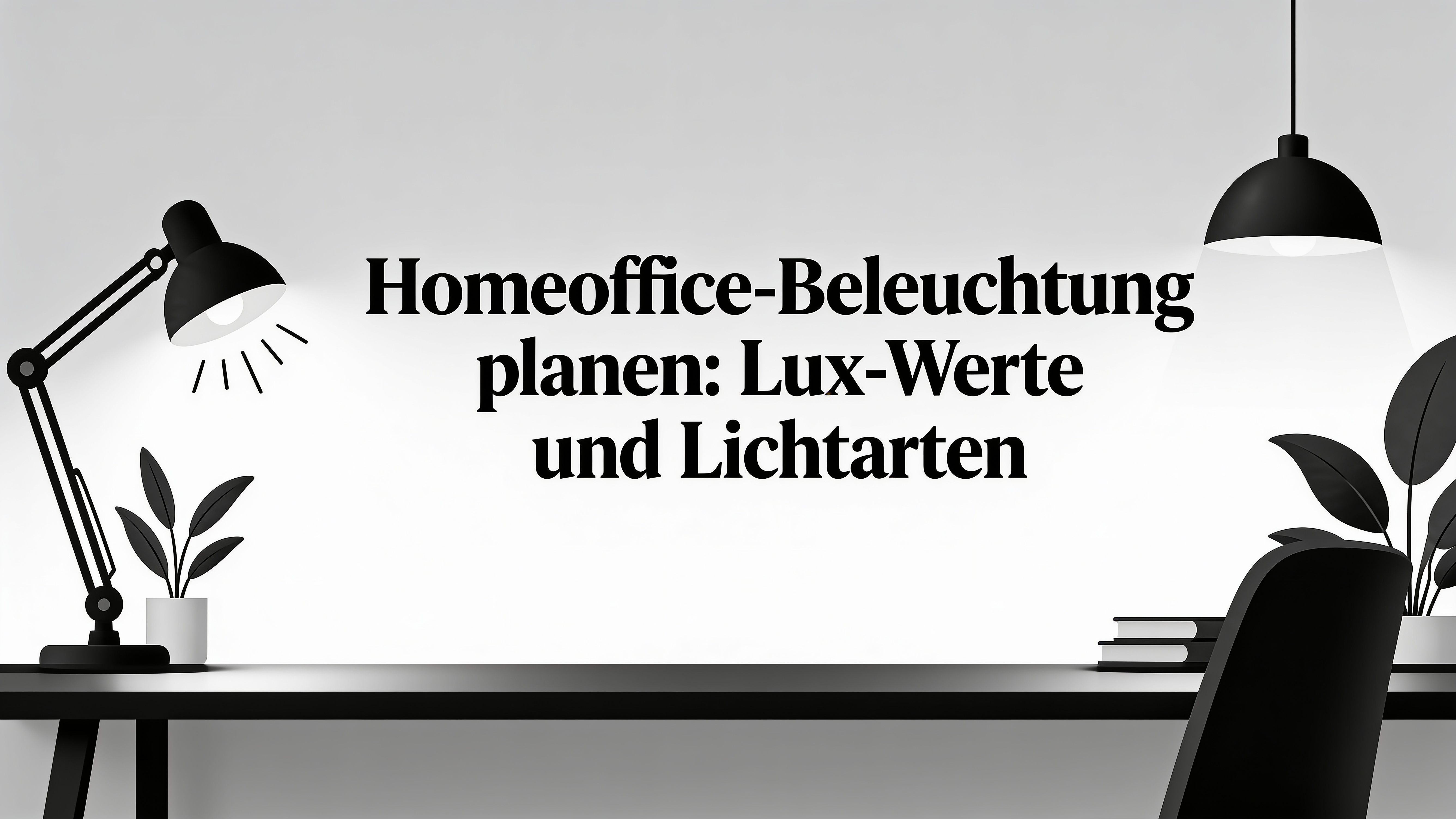 Home office beleuchtung planen: Lux-Werte und Lichtarten