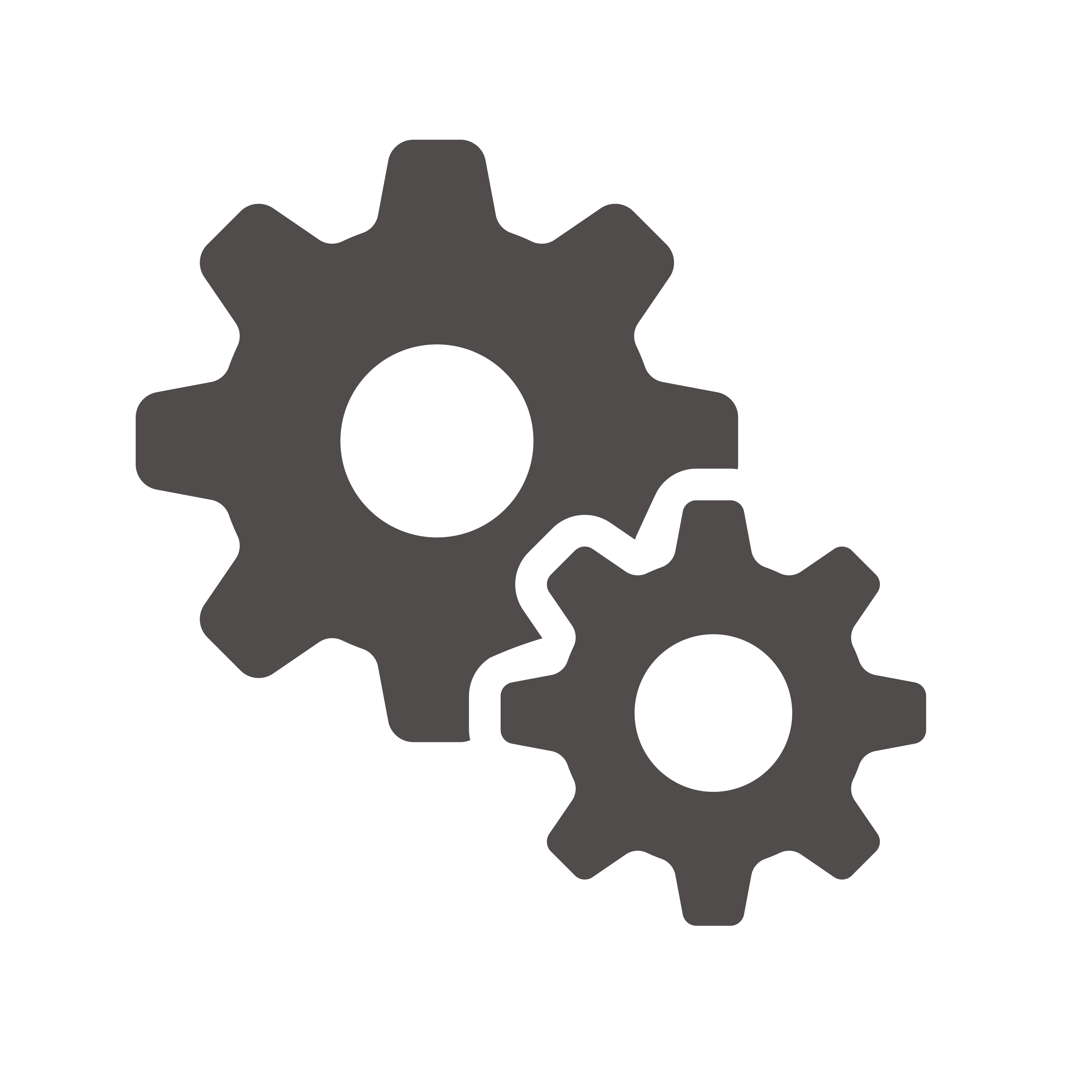 Zwei ineinandergreifende Zahnräder als Symbol für Einstellungen oder Mechanik.