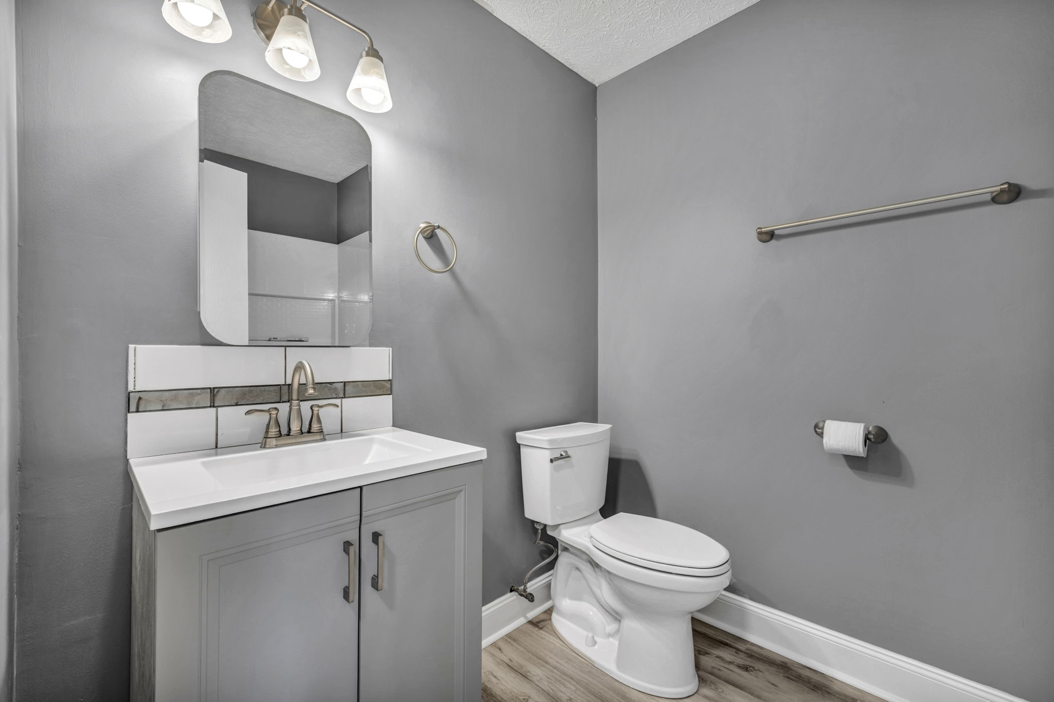 Bathroom toilet and vanity