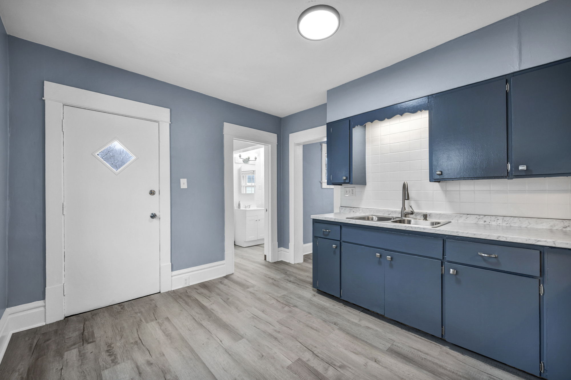 Completed Kenmore Colonial kitchen angle from afar