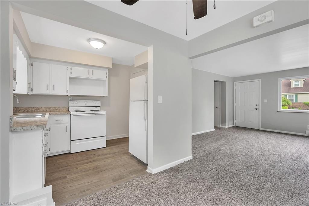 kitchen and living room transition