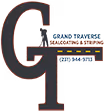 Official logo of Grand Traverse Sealcoating & Striping—the local authority for professional asphalt sealcoating, crack repair, and line striping in Traverse City, Michigan.