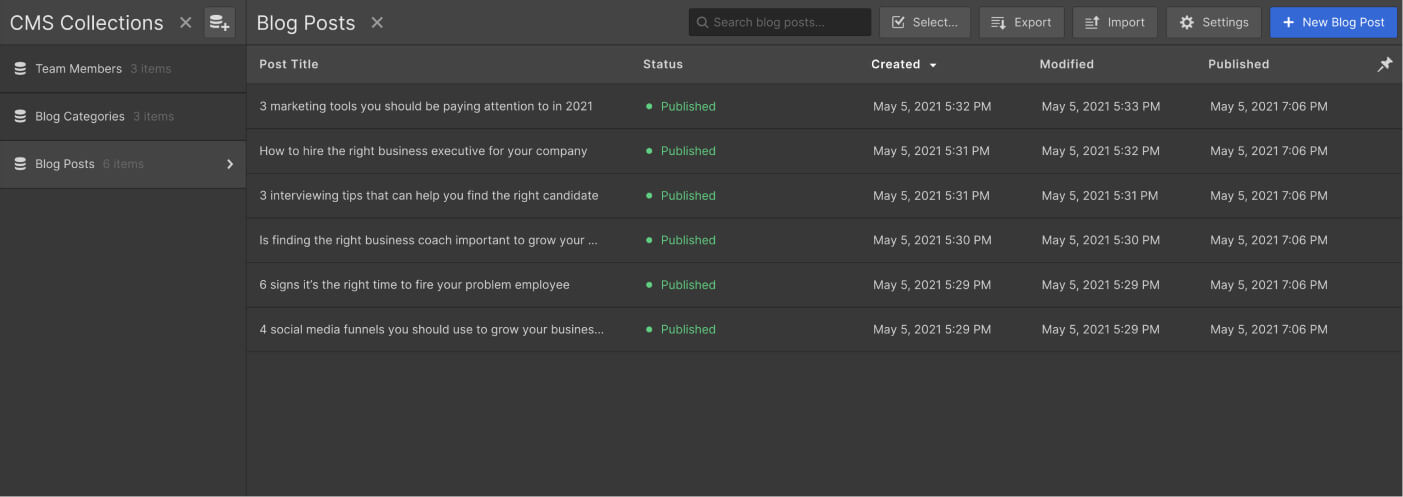 CMS Collection - Consulting X Webflow Template