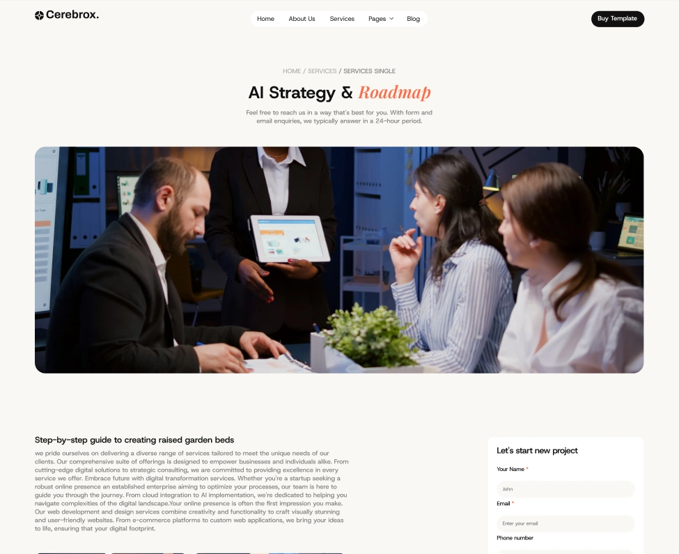 Service Details Page
