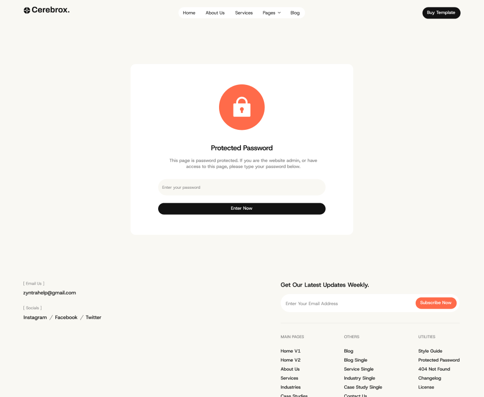 Password Protected Page