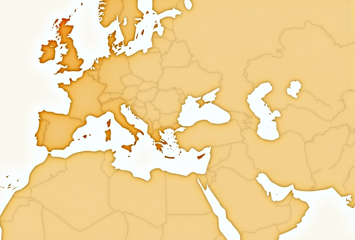 Map showing RIEFILT project locations across DACH, Mediterranean and MENA