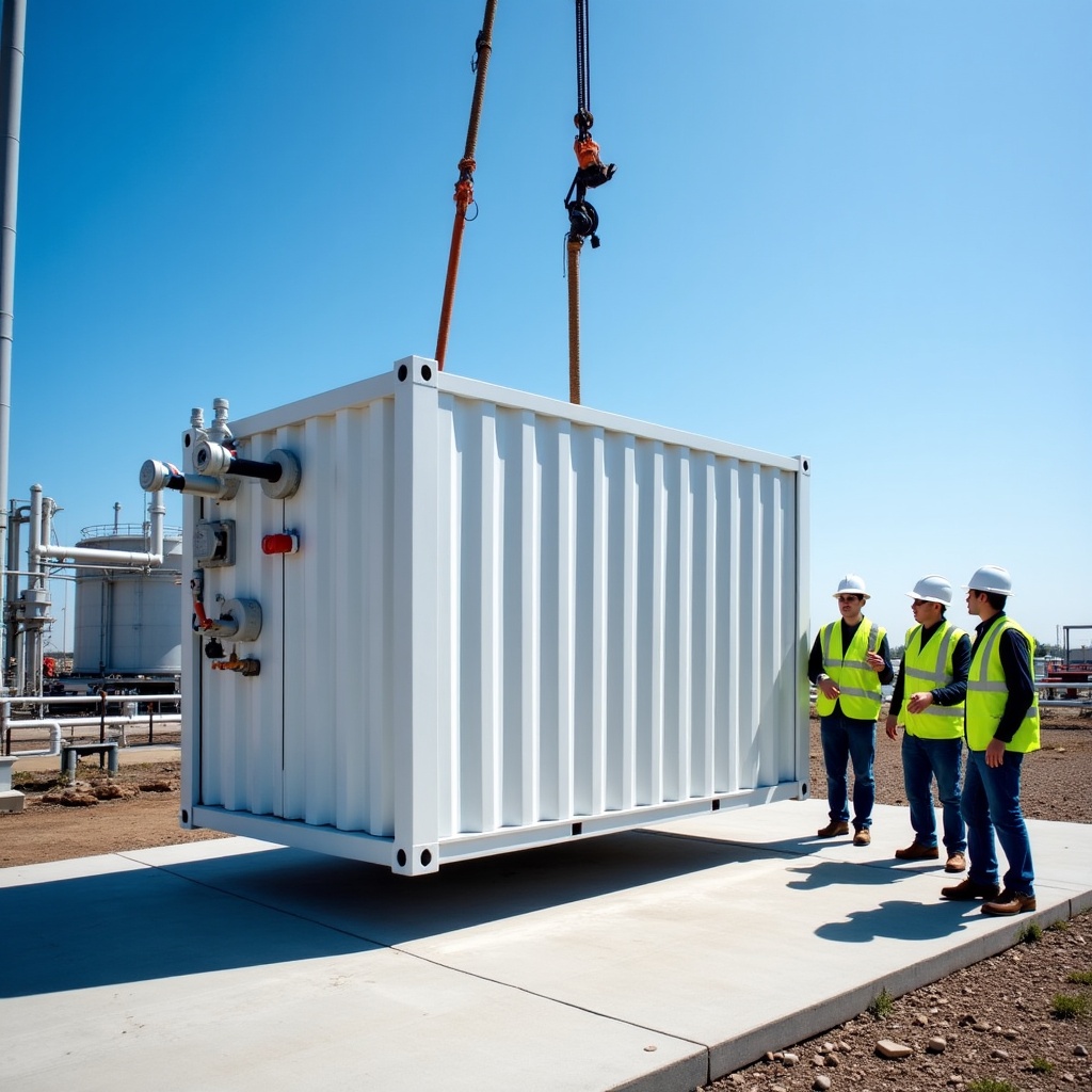 Step 4 – Containerized water treatment system installation