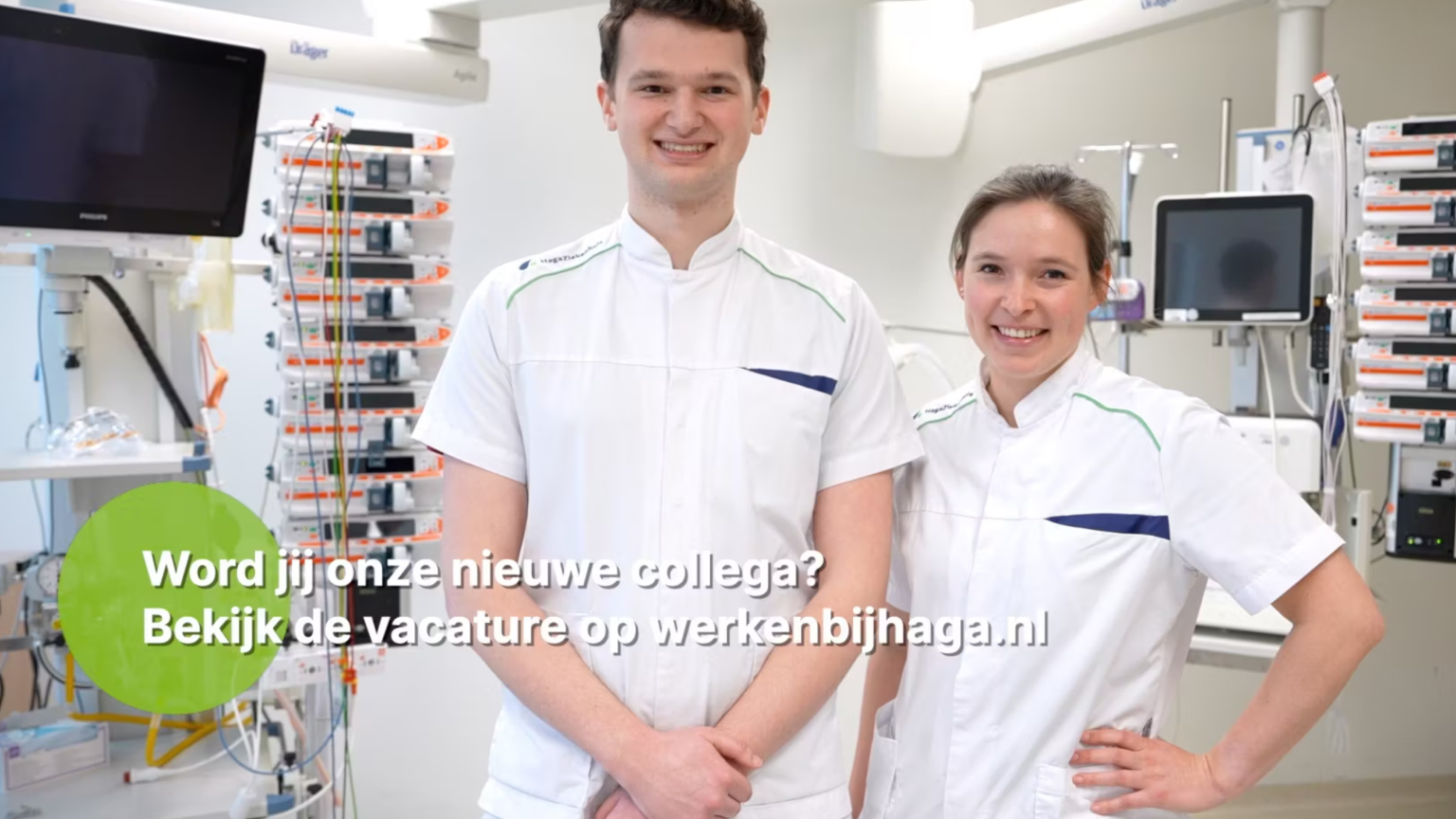 Vacaturevideo voor HagaZiekenhuis met zorgmedewerkers