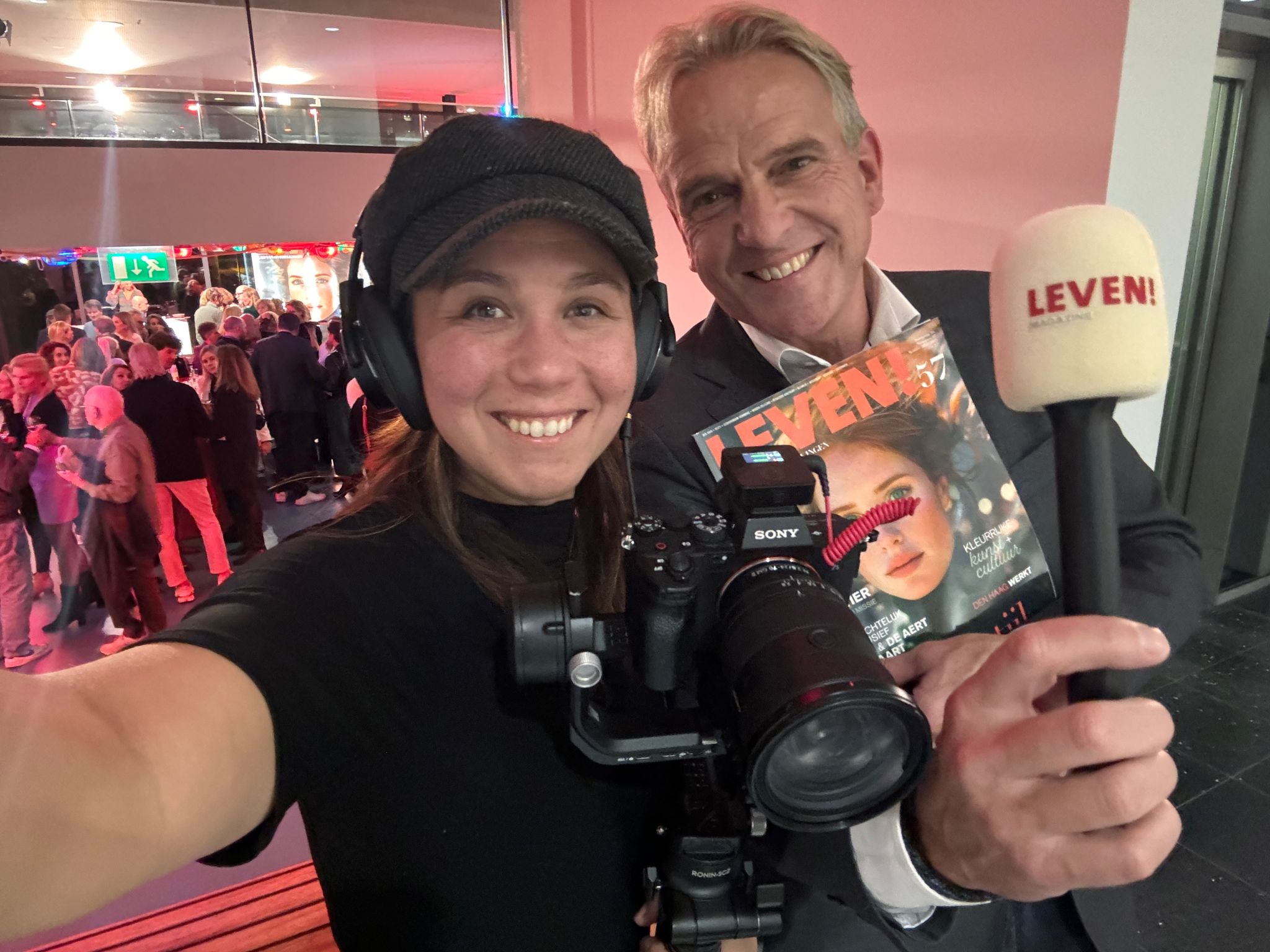 Beeld van een aftermovie tijdens een evenement