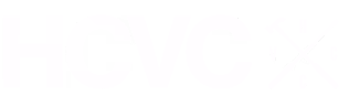 Logo with stylized letters HCVC and an abstract star-like design on the right.