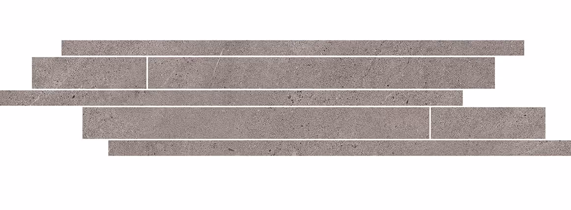 Gray concrete tiles arranged in staggered horizontal rows with slight stone texture.