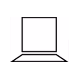 Simple black and white icon of a window with a sill viewed from inside.