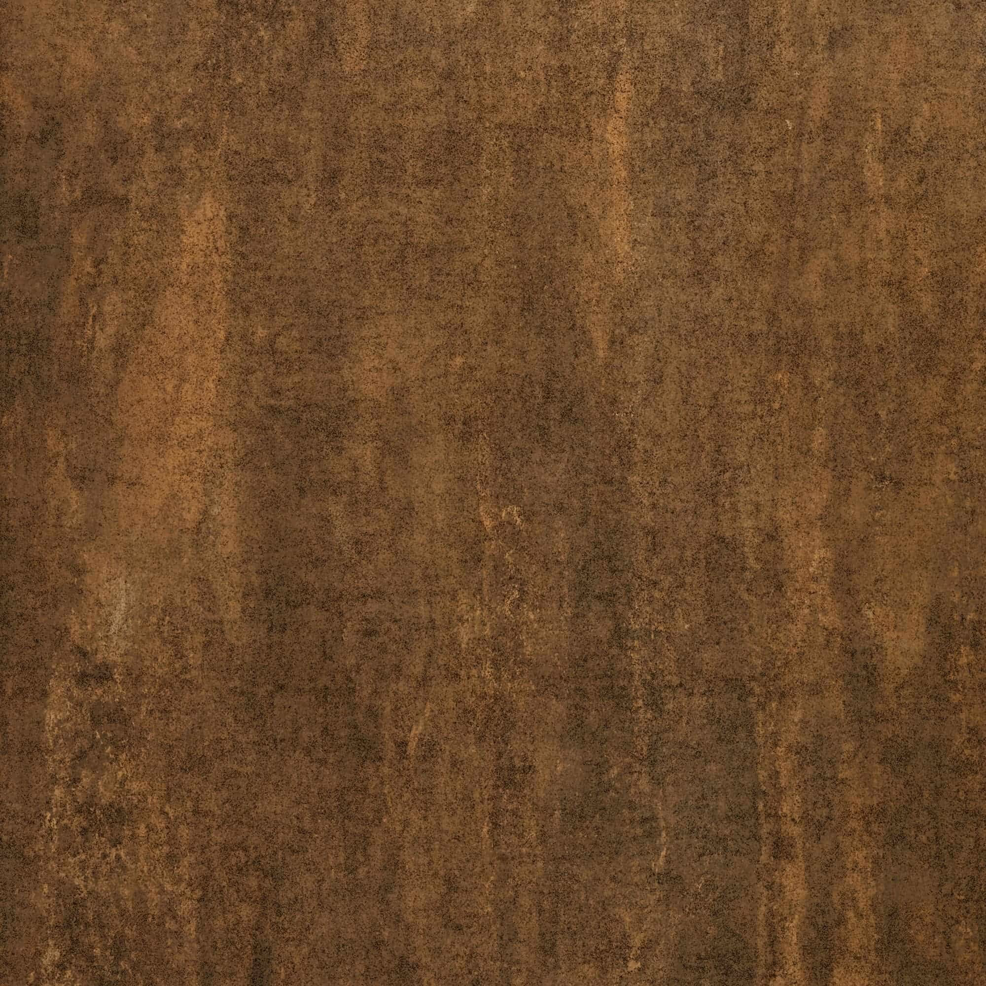 Close-up of a textured rusted metal surface in brown and orange tones.