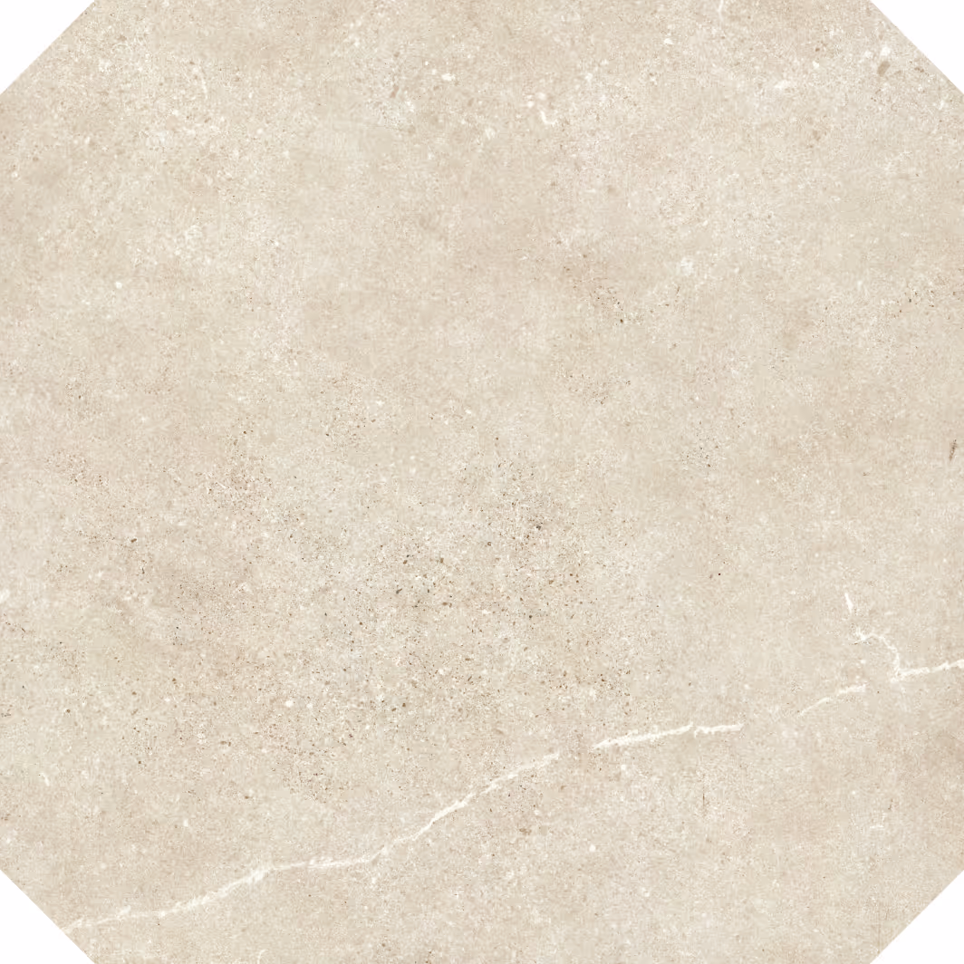 Light beige natural stone tile with subtle white veining and textured surface.