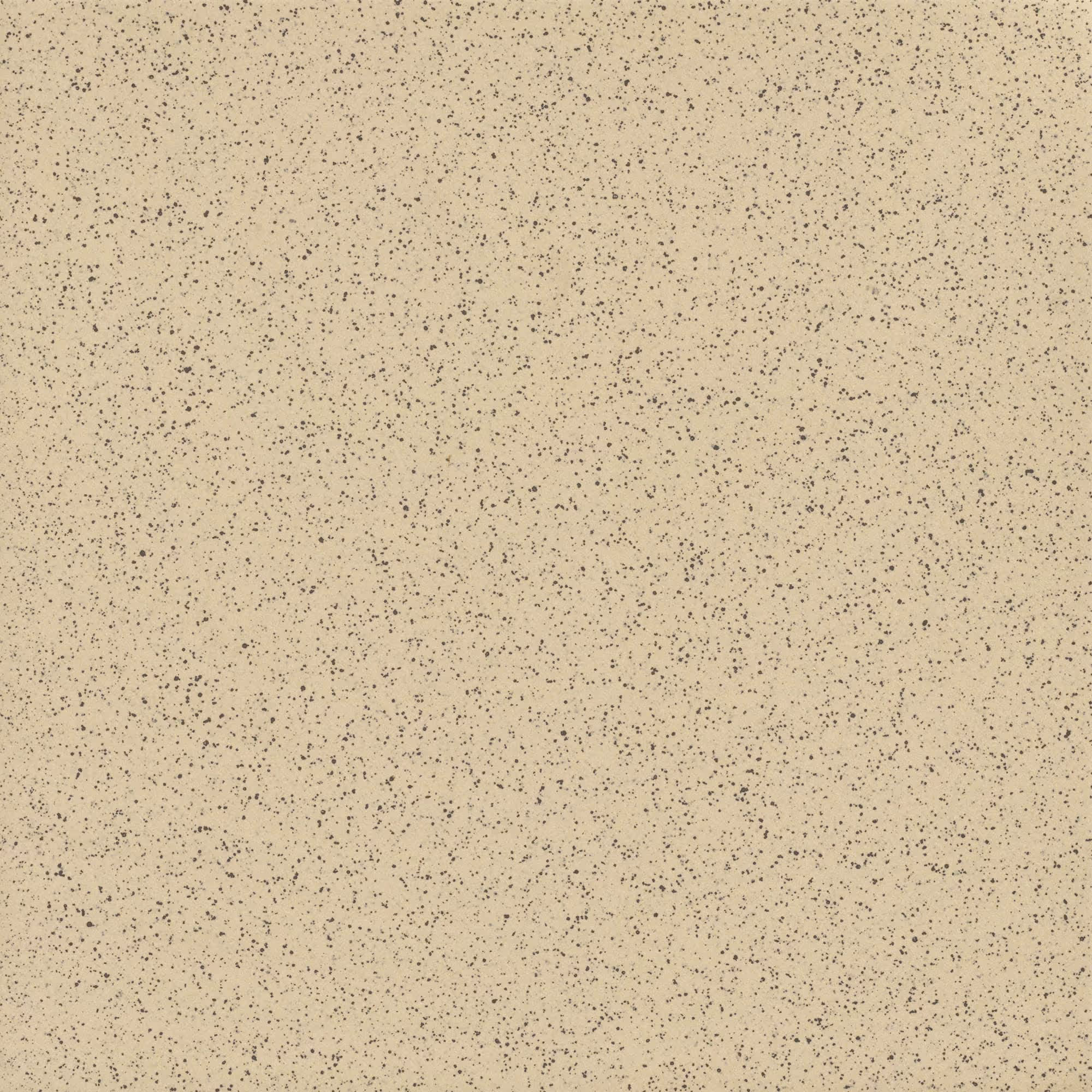 Beige surface with a fine pattern of small black speckles evenly dispersed.