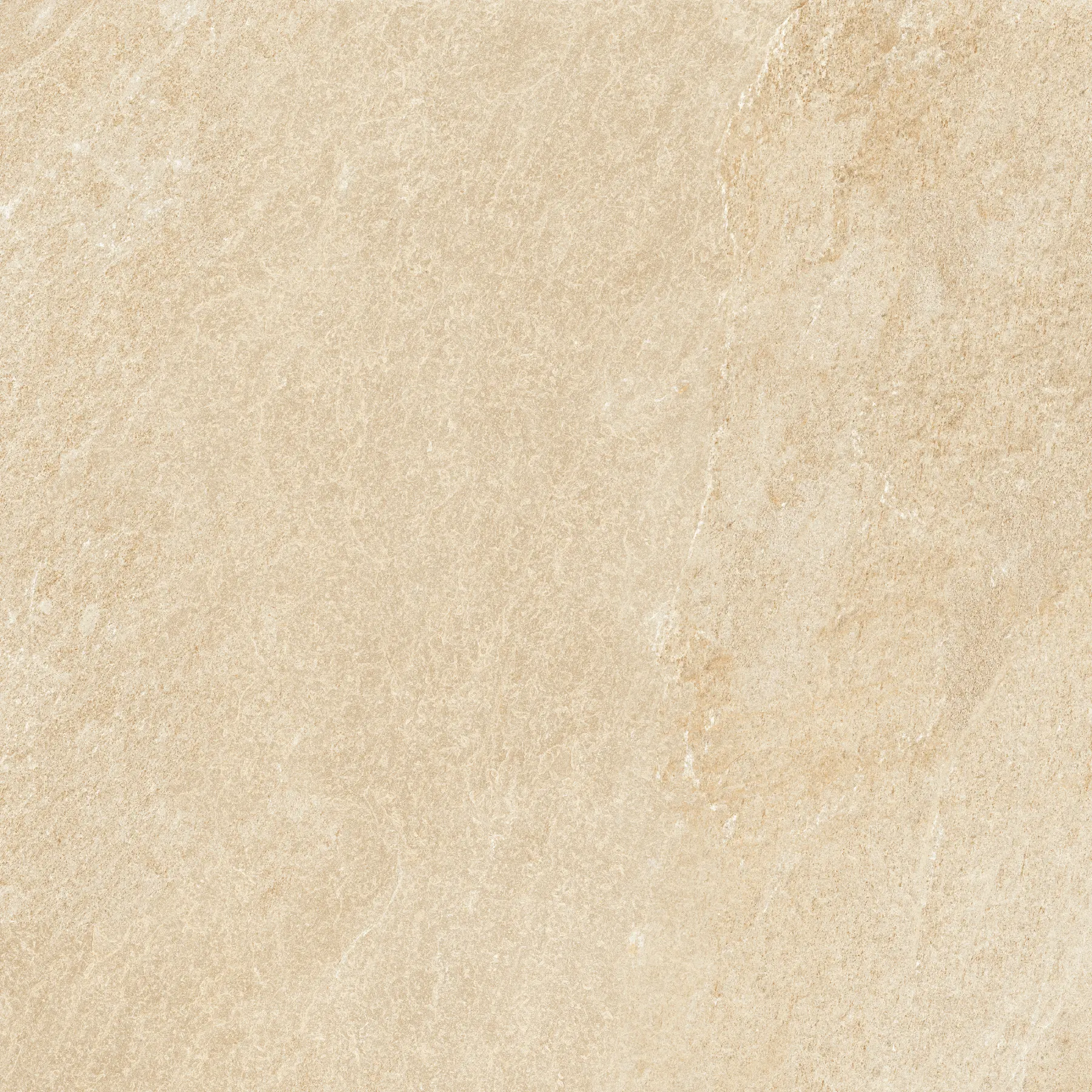 Close-up of beige textured sand surface with fine grains and subtle color variations.