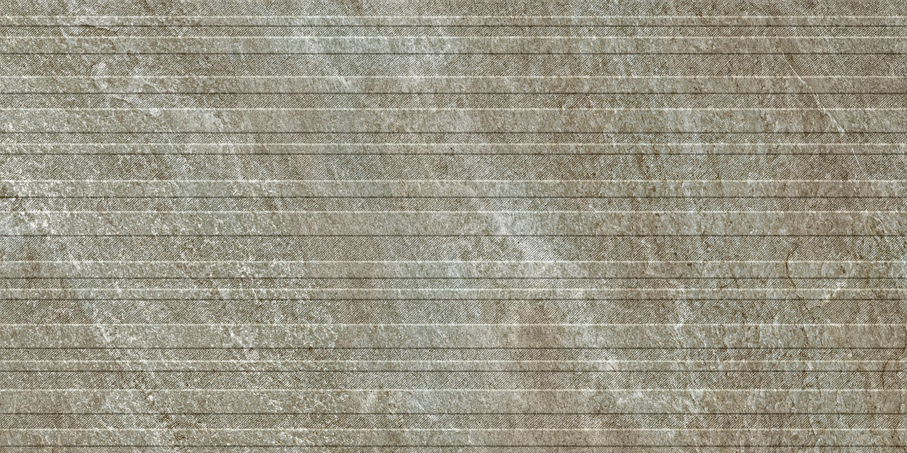 Grey textured surface with horizontal ridges and subtle stone-like patterns.