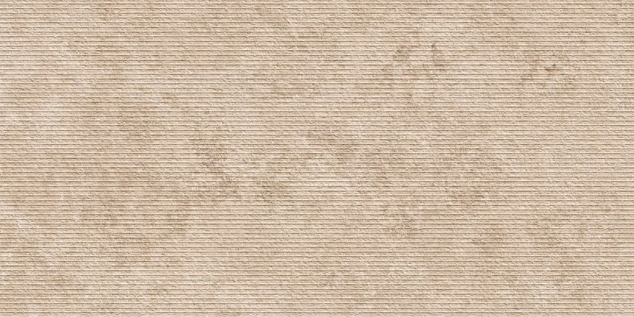 Beige textured surface with fine horizontal ribbed lines resembling fabric or wallpaper.
