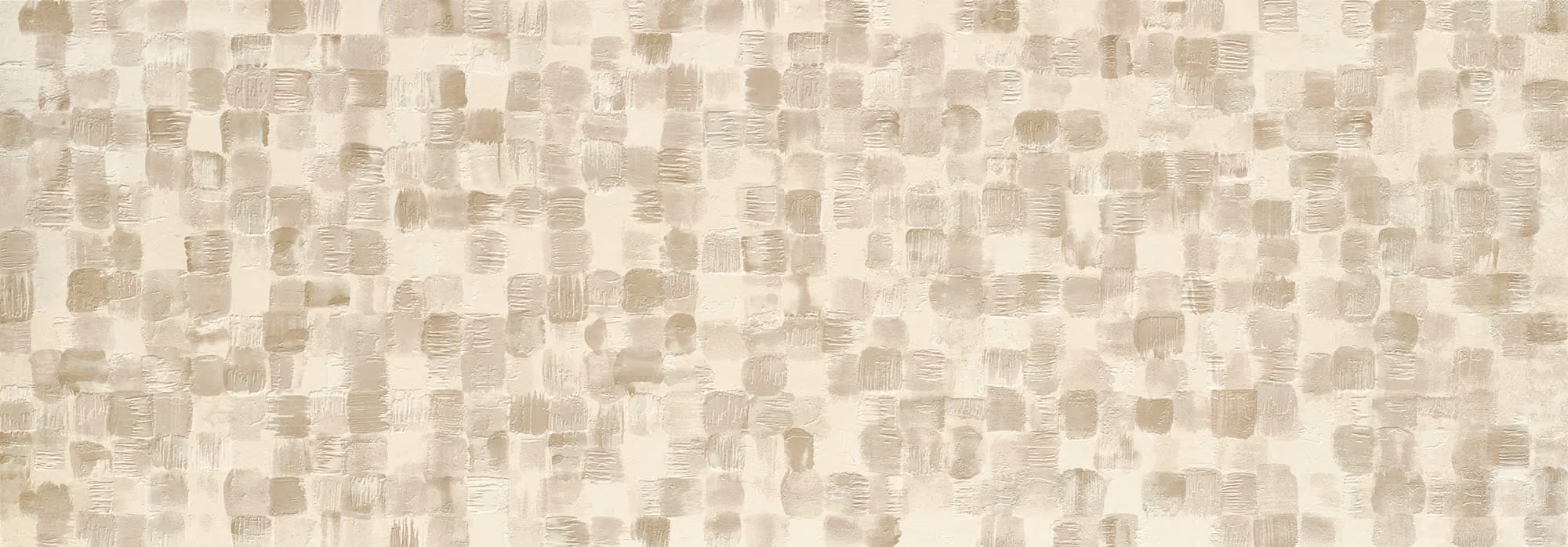 Beige textured pattern with uneven square brush strokes on a light background.