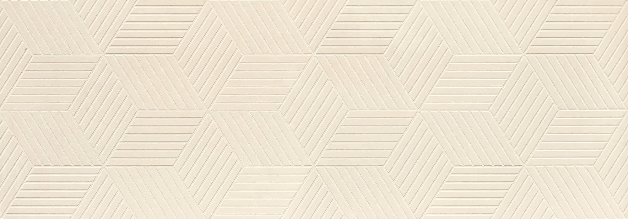 Beige textured tile pattern with hexagons filled with horizontal and diagonal lines.