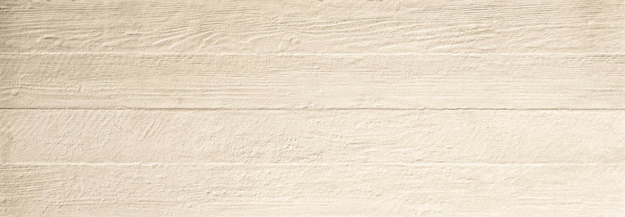 Textured light grey concrete surface with horizontal wood grain patterns.