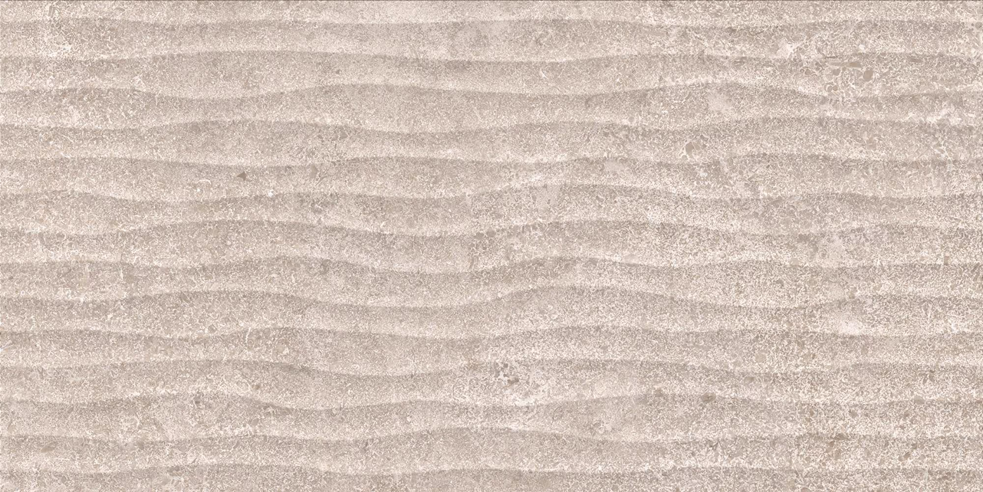 Light gray textured surface with subtle horizontal wave patterns in stone-like material.