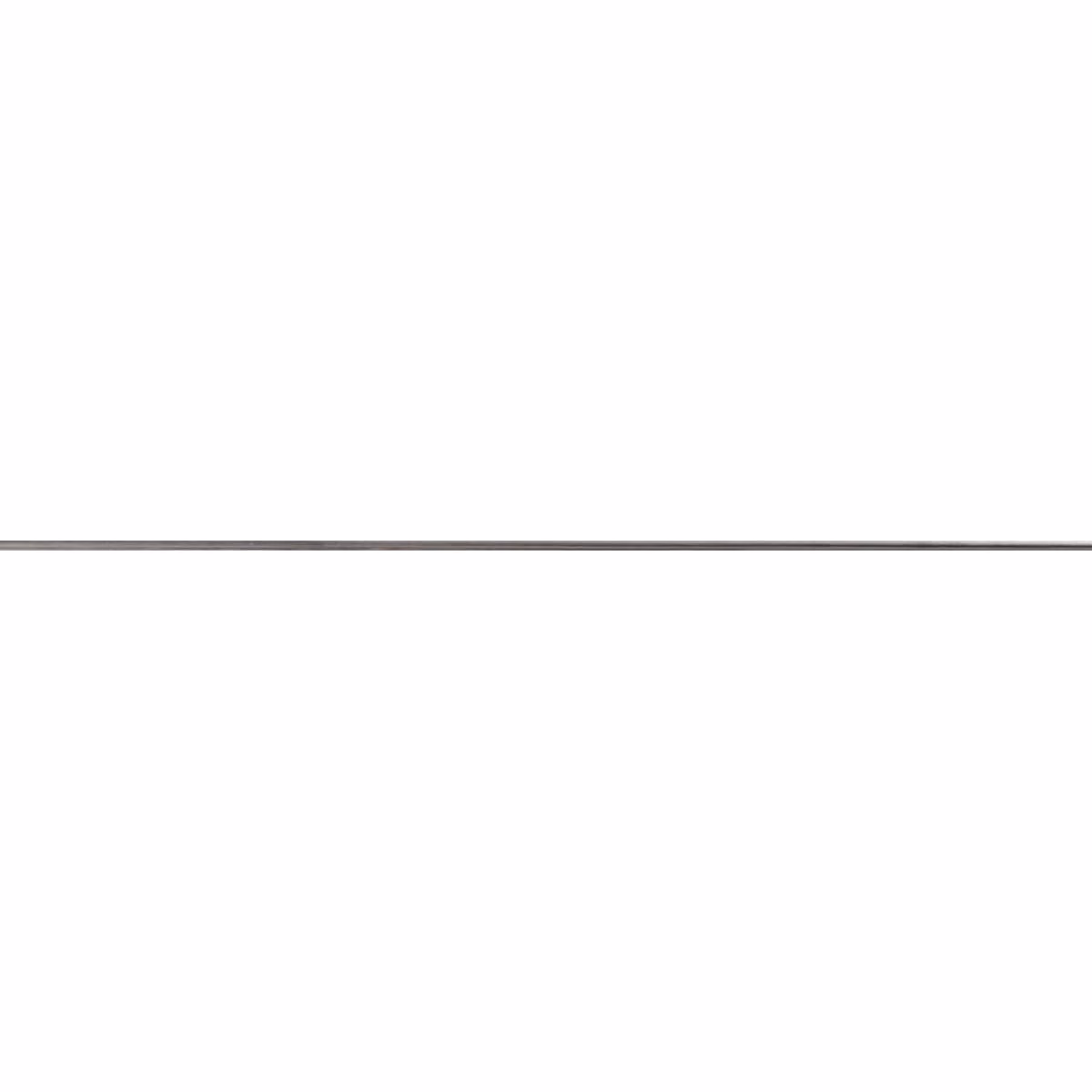 Long, thin metallic rod with a brushed silver finish on a plain white background.